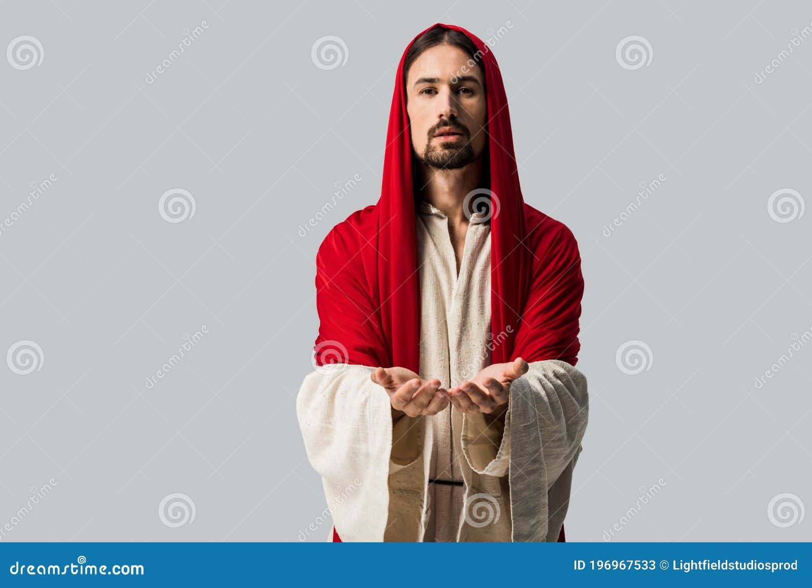 Religious Man with Cupped Hands Looking at Camera Stock Image Image of pray, holy 196967533