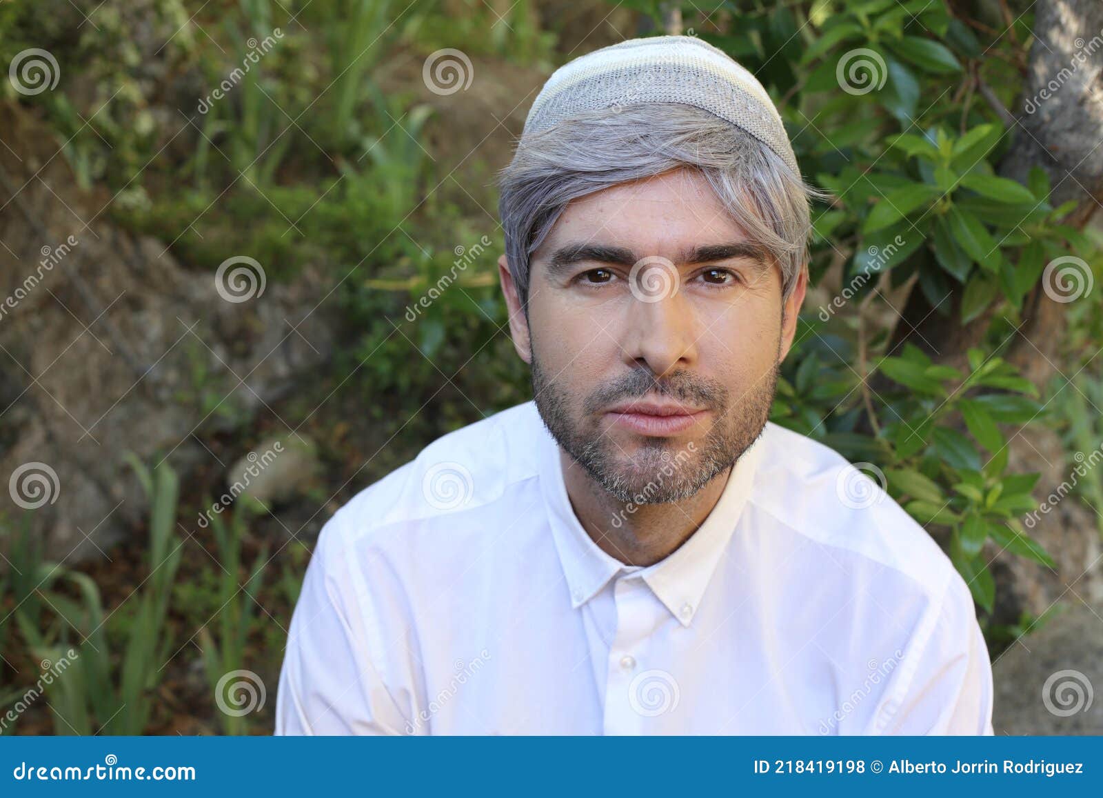 Religious Man Wearing Traditional Headwear Stock Photo Image of