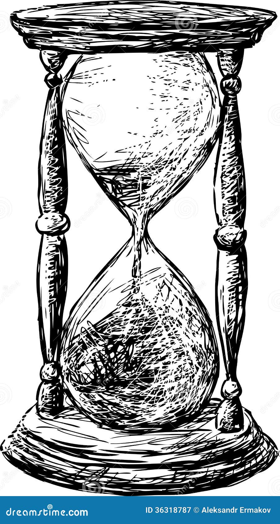 Reloj de arena ilustración del vector. Ilustración de equipo - 36318787