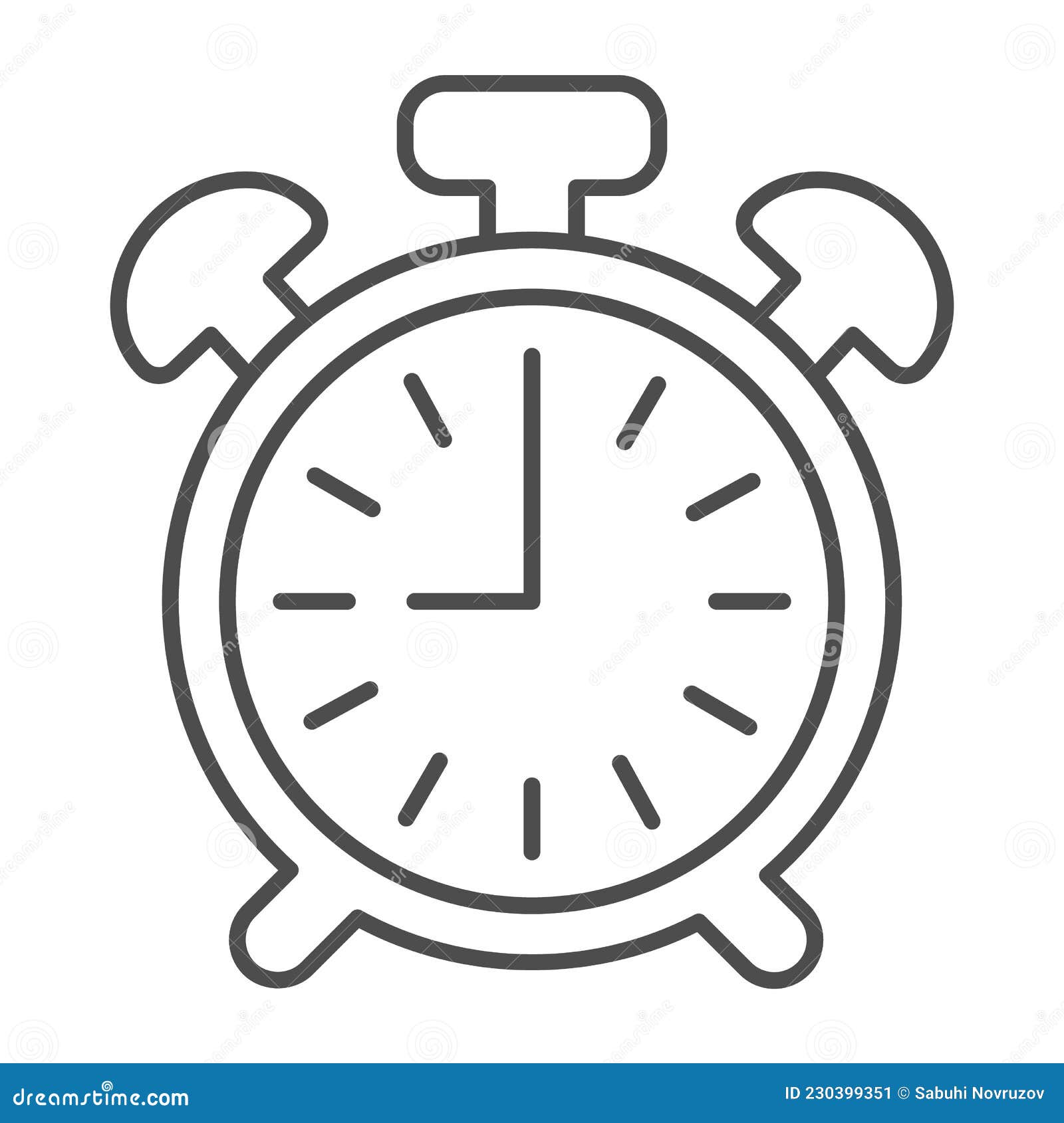 icono de línea de reloj despertador silencioso 14768980 Vector en Vecteezy