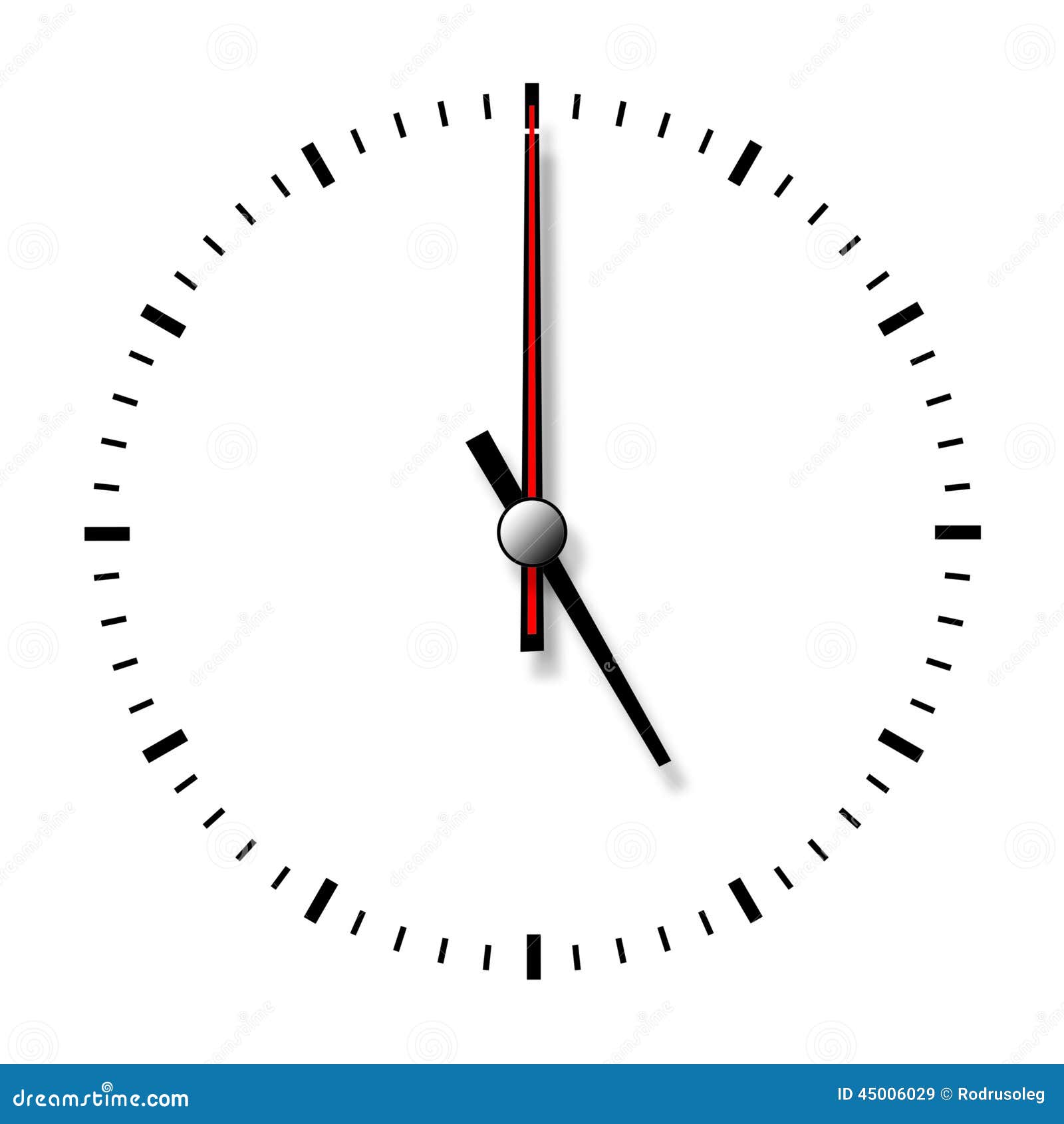 Reloj Sin Números Aislado En El Fondo Blanco Stock de ilustración