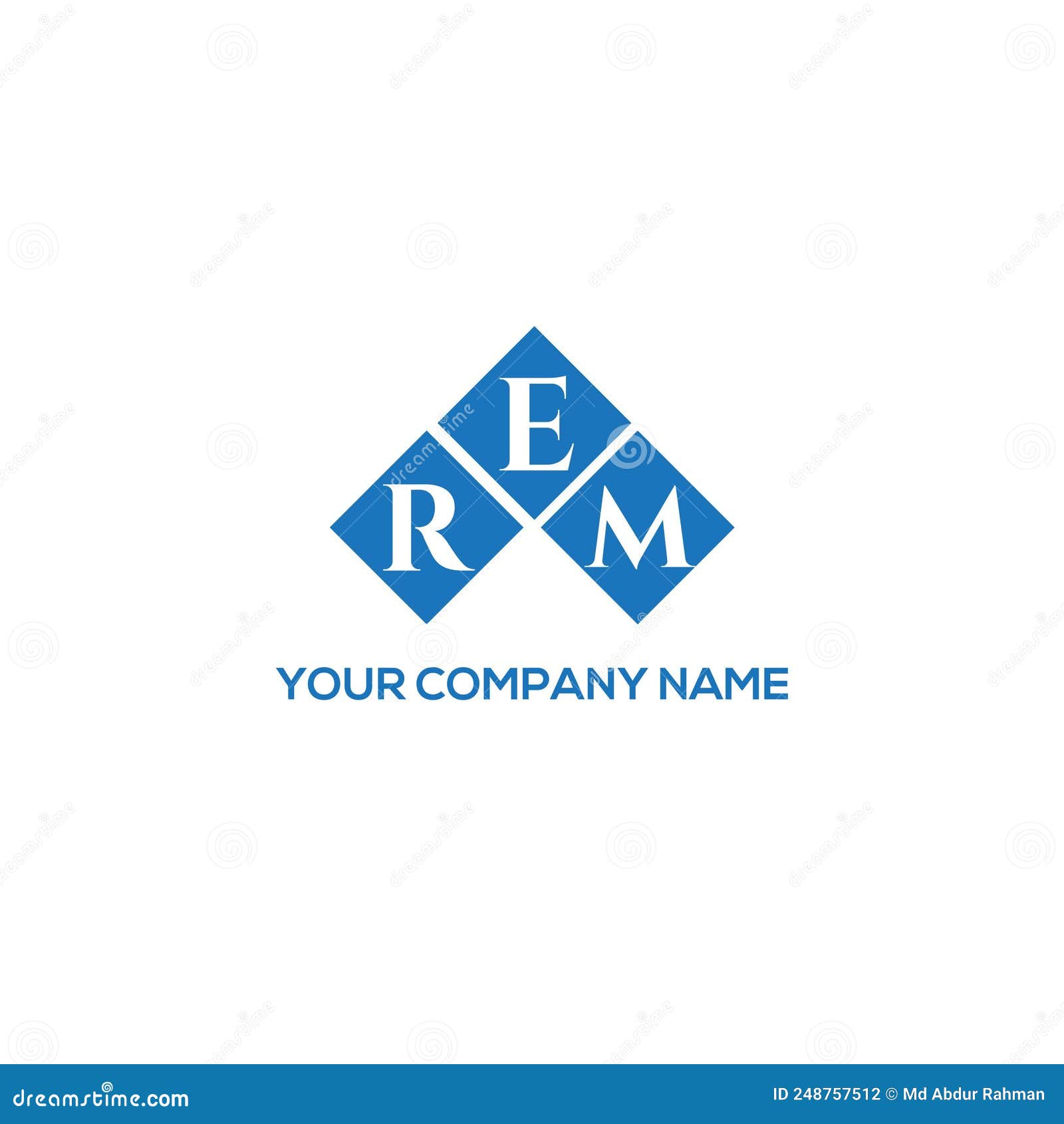 REM Letter Logo Design on BLACK Background. REM Creative Initials