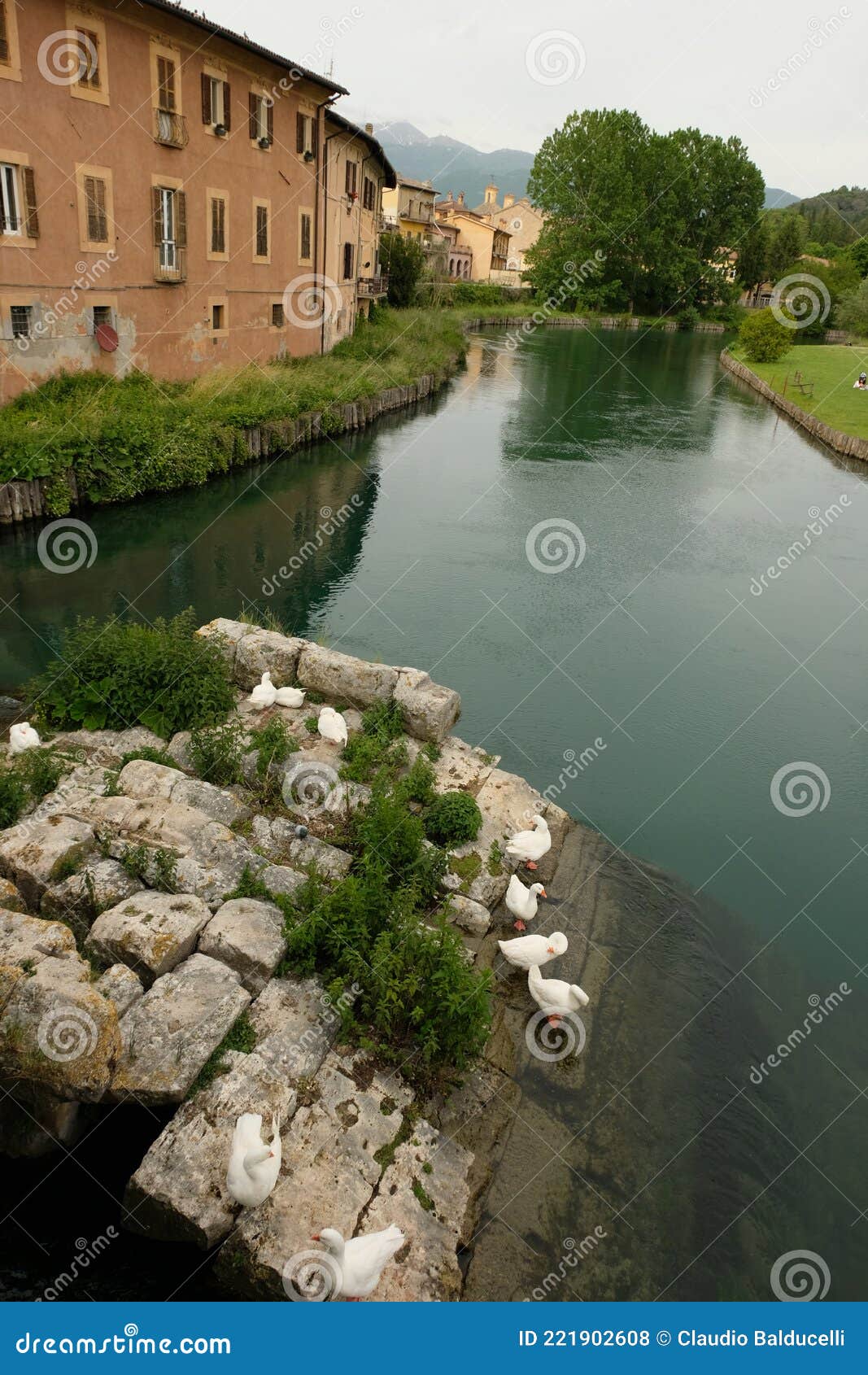 remains of the ancient roman bridge in rieti