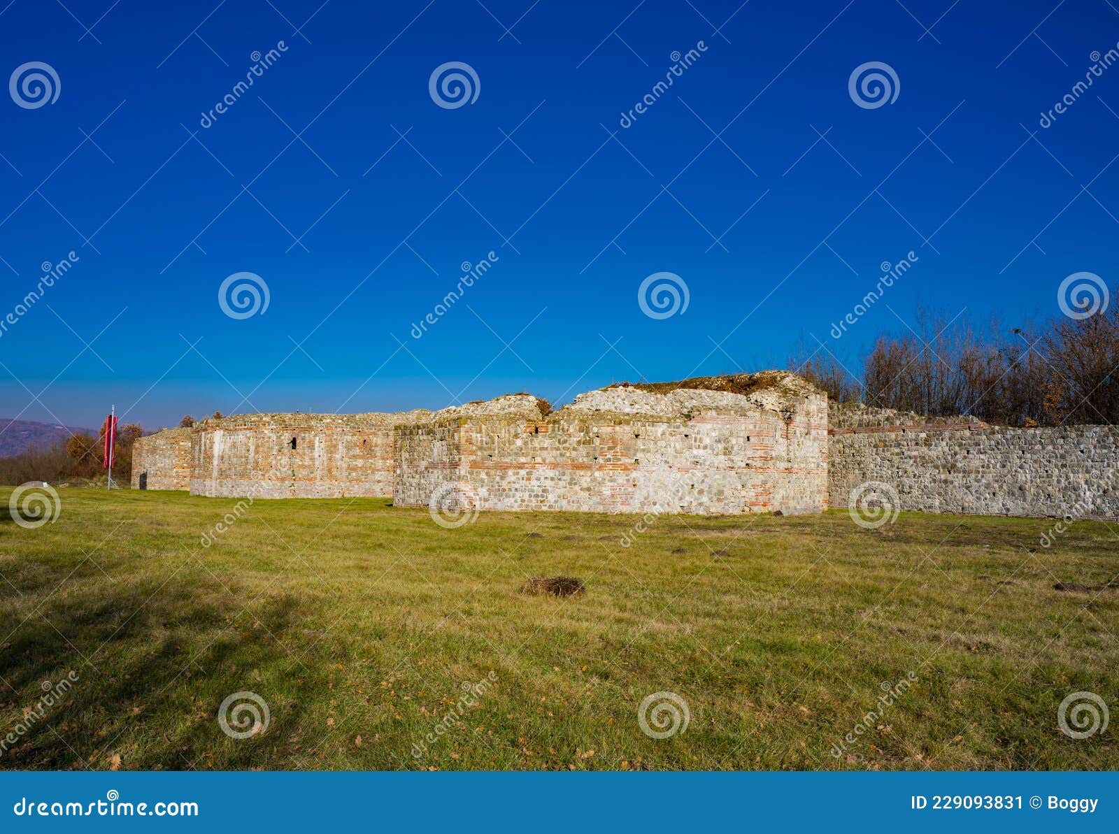 remains of ancient roman complex of palaces and temples felix romuliana near gamzigrad, serbia