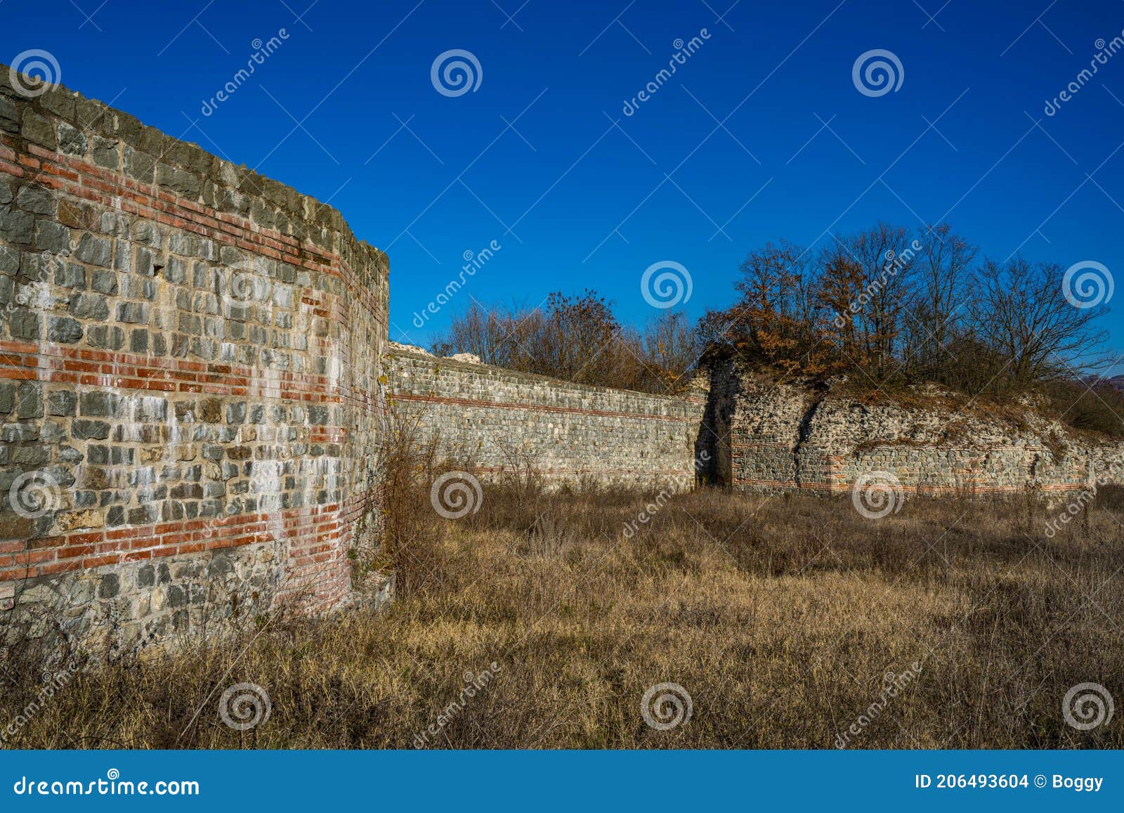 remains of ancient roman complex of palaces and temples felix romuliana near gamzigrad, serbia