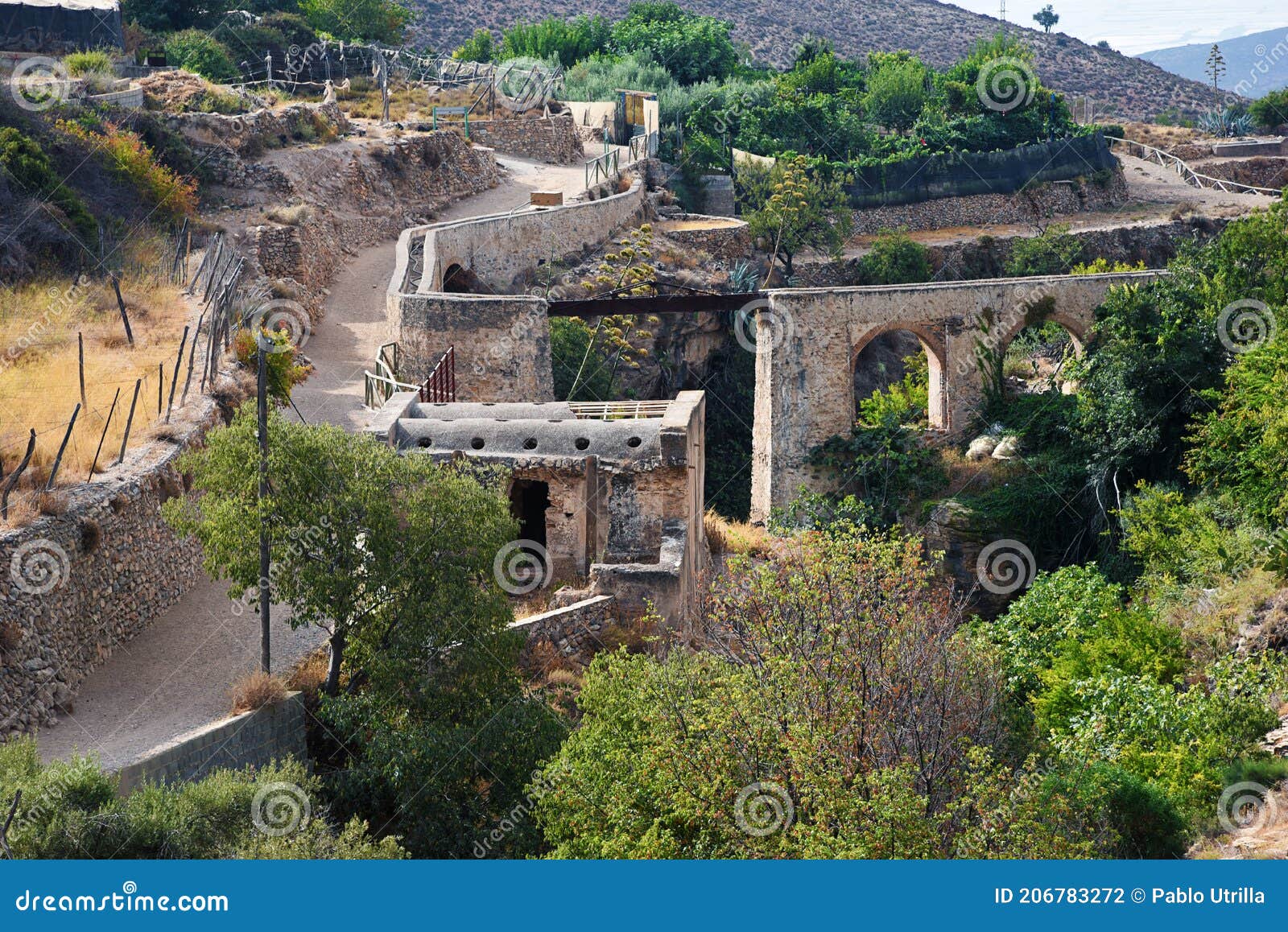 remains of arab baths and aqueduct, alpujarra