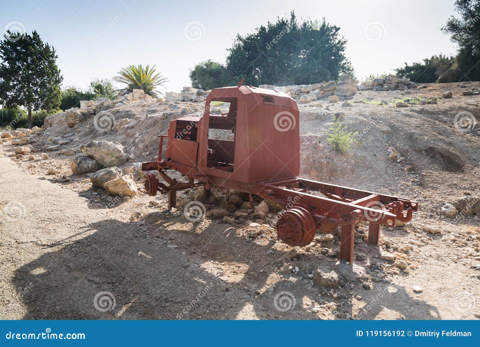 the remains of the defeated fighting vehicles of the hagana - the idf - ambushed during the war of independence near the village o