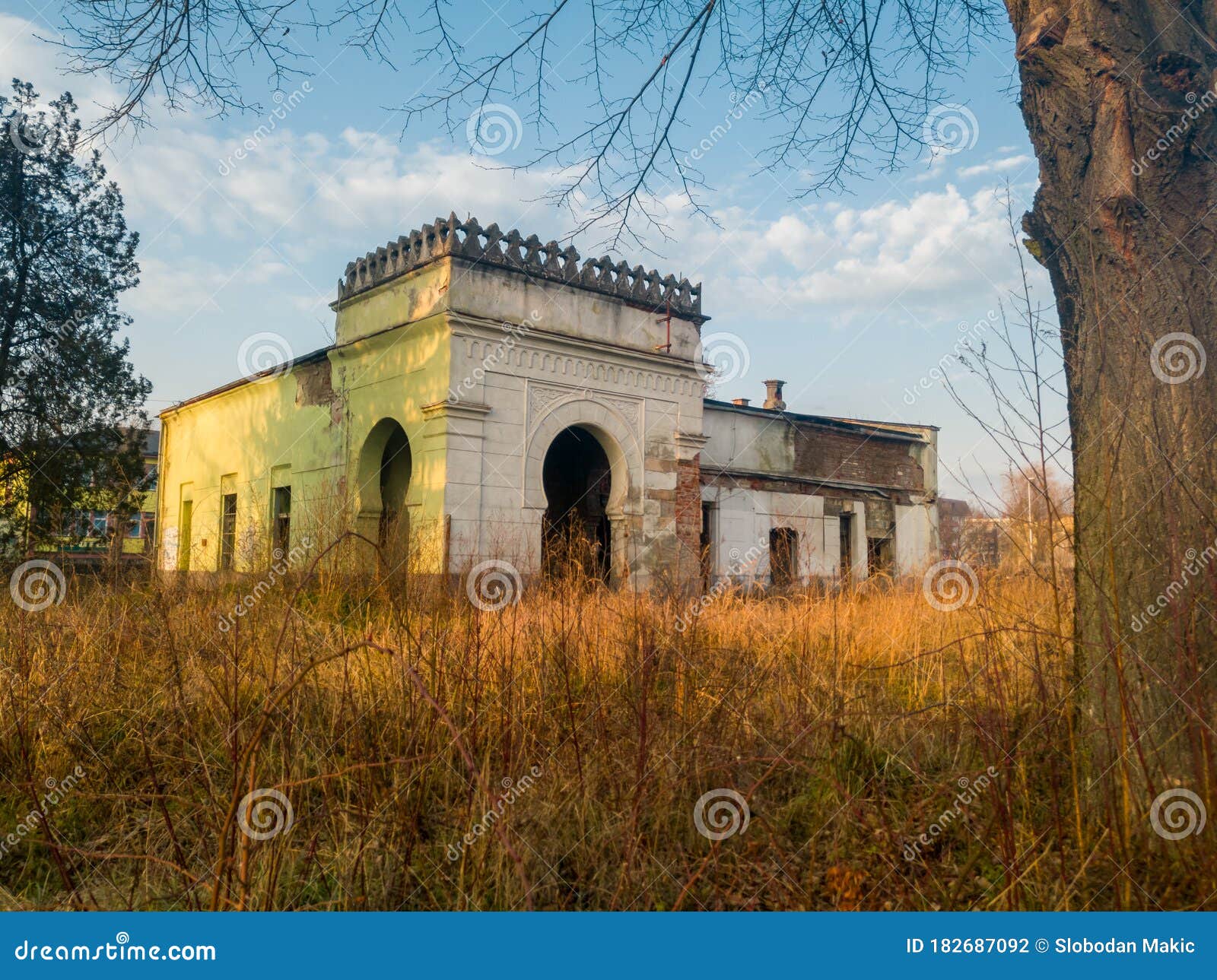 remains of the former railway station in bosanski brod