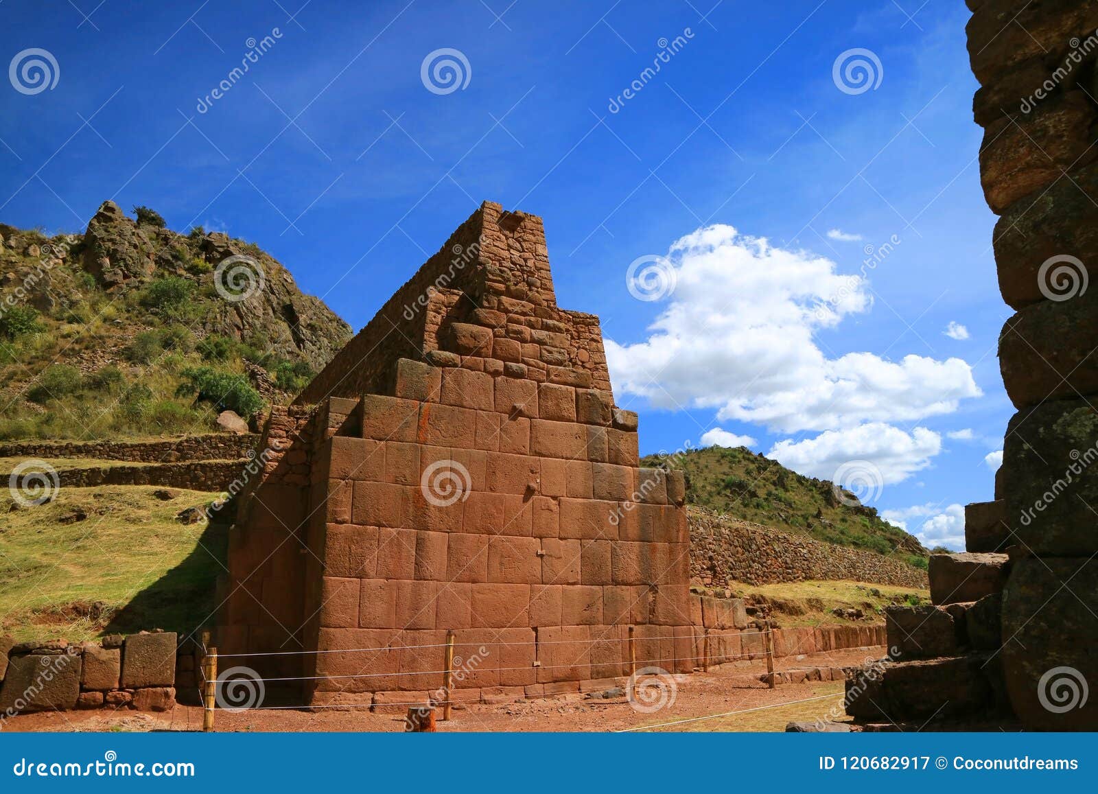 The Remains of 7 Meters High Stone Wall of Pikillaqta, Pre-Inca ...