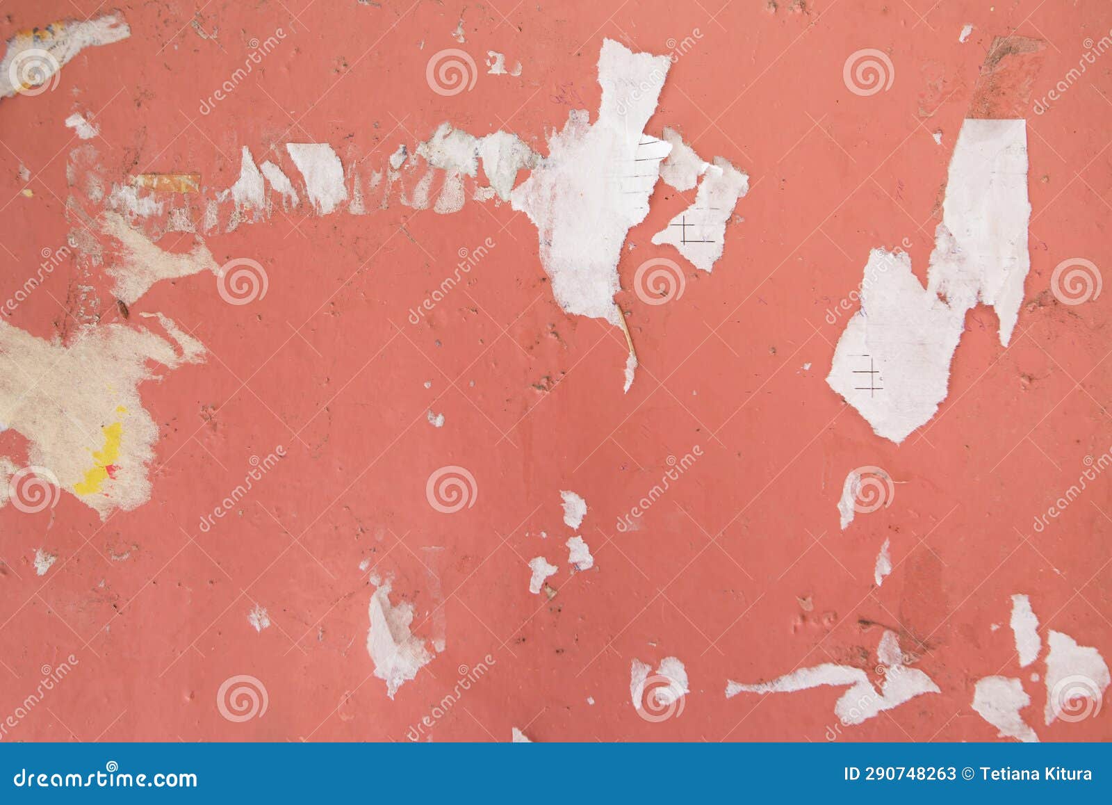 Remains of Posters and Advertisements on Old Wall Stock Image Image