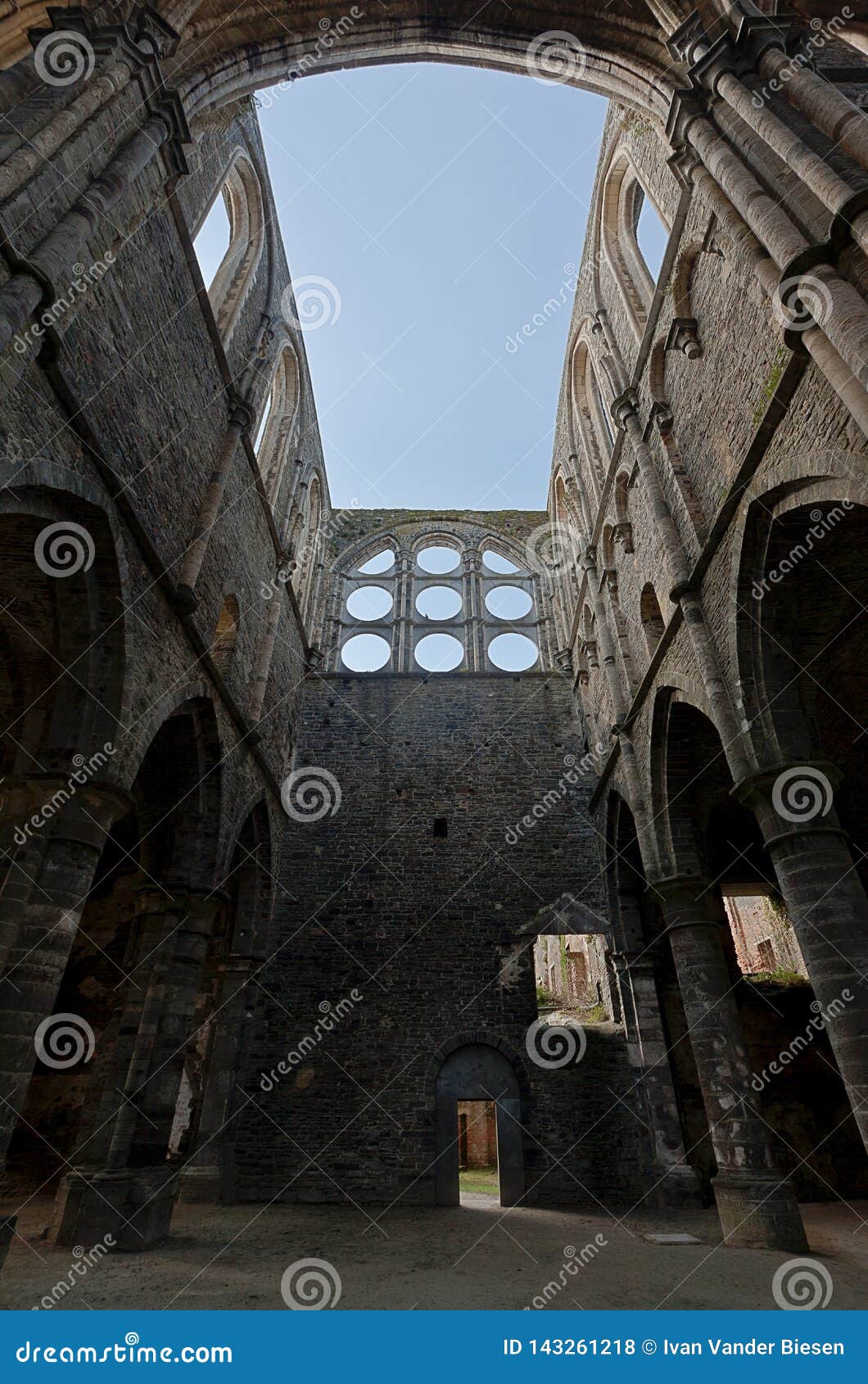 ruins transept vaults cathedral abbey villers la ville, belgium