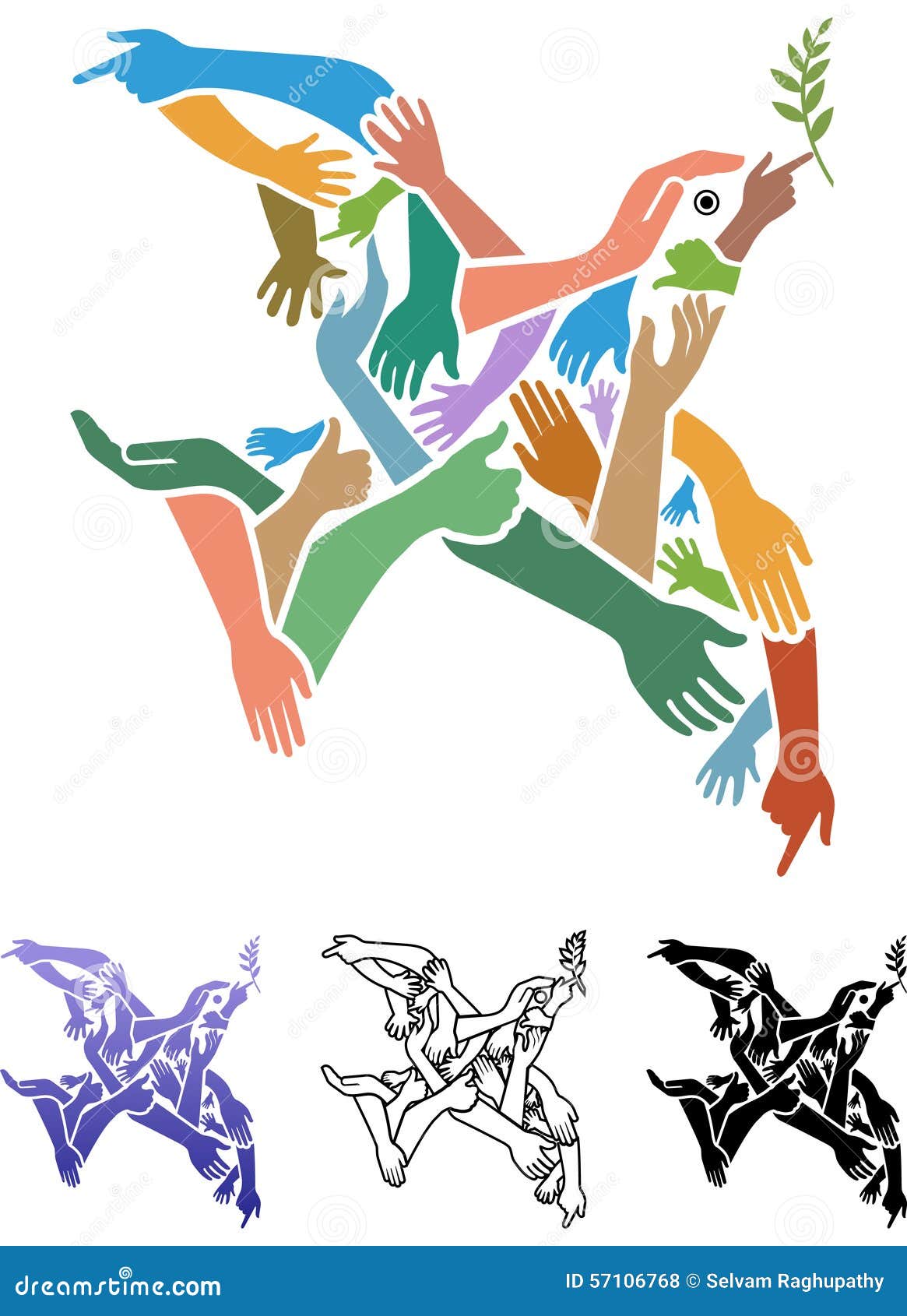 Remet Loiseau De Paix Illustration De Vecteur Illustration