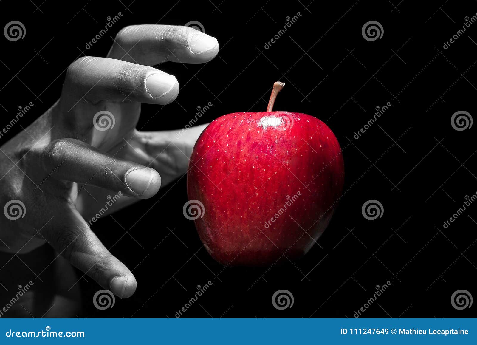 Remettez L'atteinte Pour Une Pomme Rouge, Le Fruit Défendu Image 