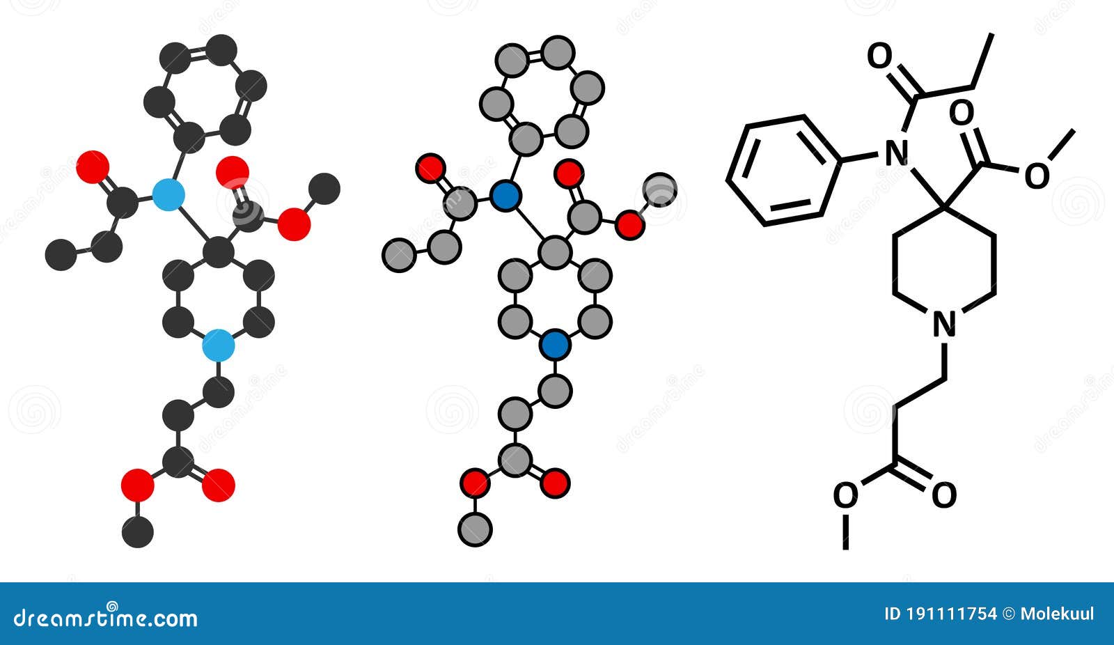 remifentanil anaesthetic and analgesic drug molecule