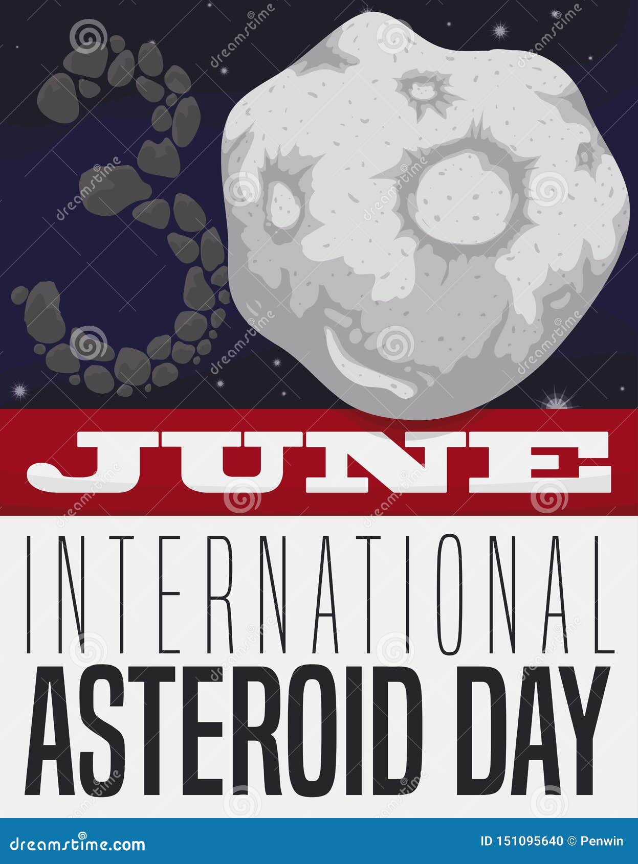 Reminder Calendar with Space View for International Asteroid Day
