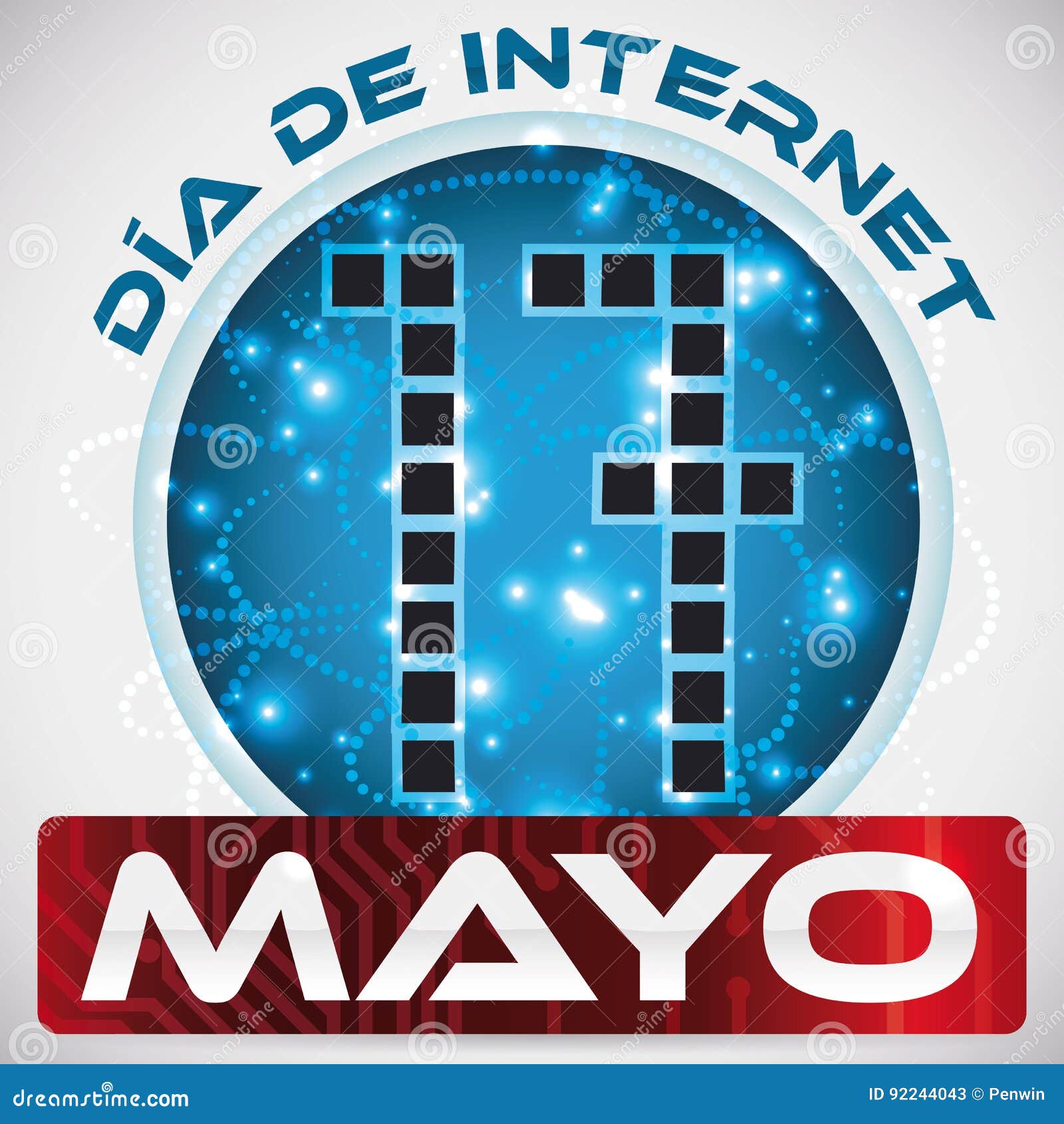 Reminder for Day in Spanish with Circuits and Networks, Vector