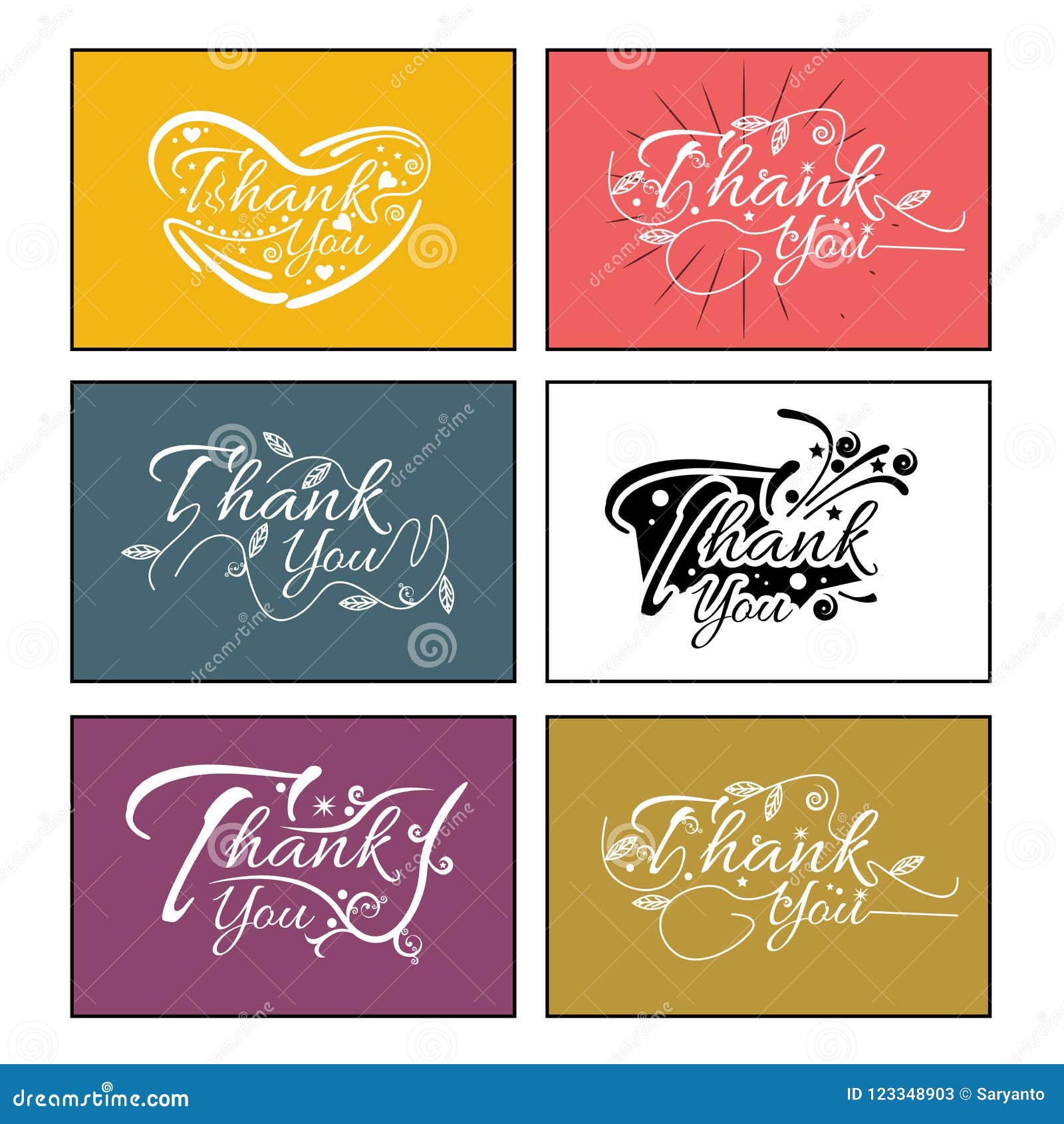 Reminder Paper Word Thank You Vector. Vector Illustration Stock Vector