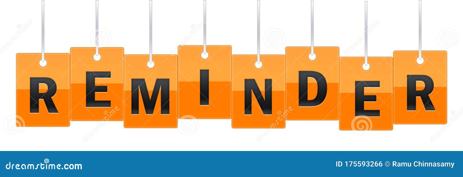 Reminder tag banner stock illustration. Illustration of insignia