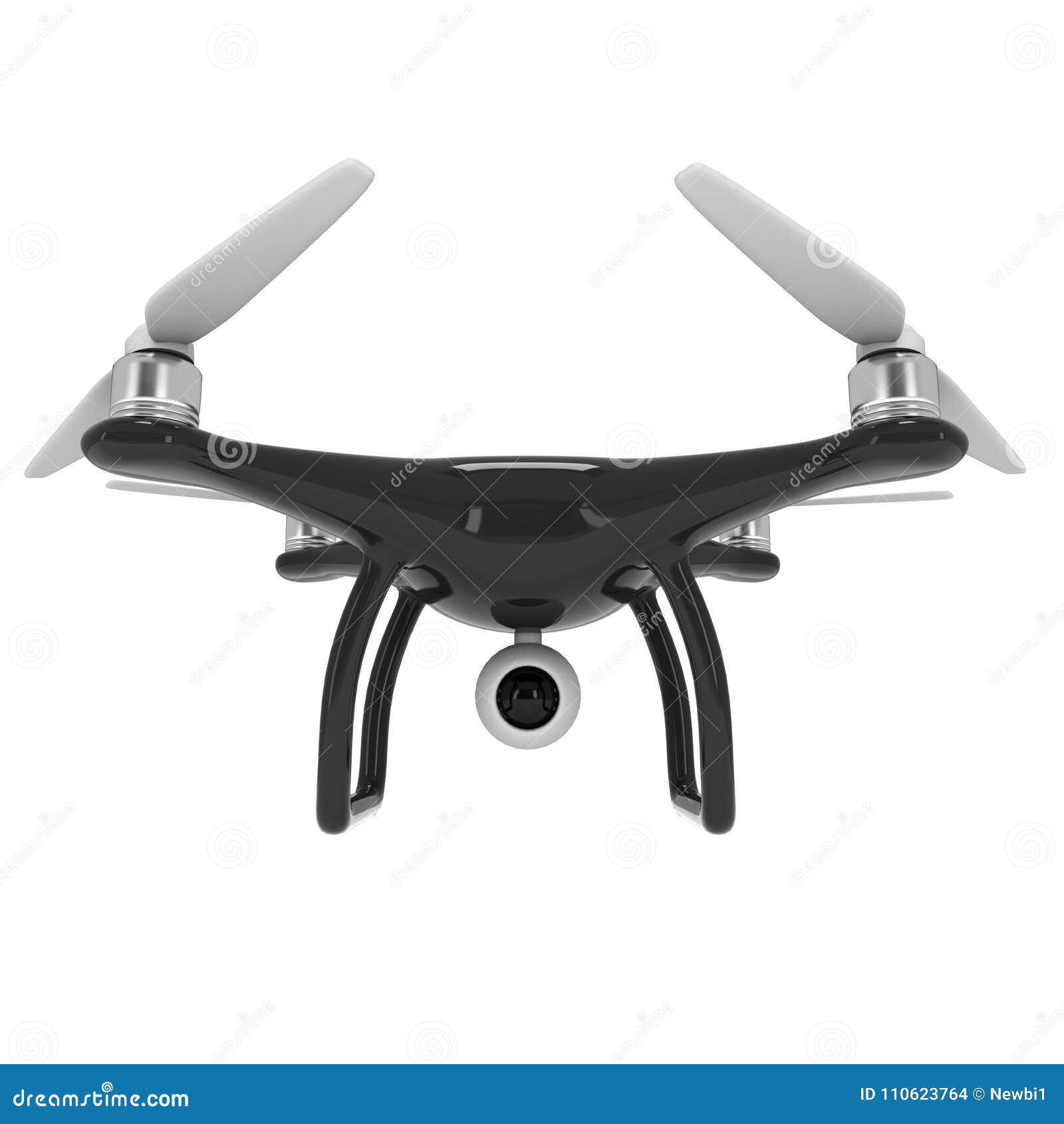 Remote control air drone stock illustration. Illustration of quadrocopter 110623764