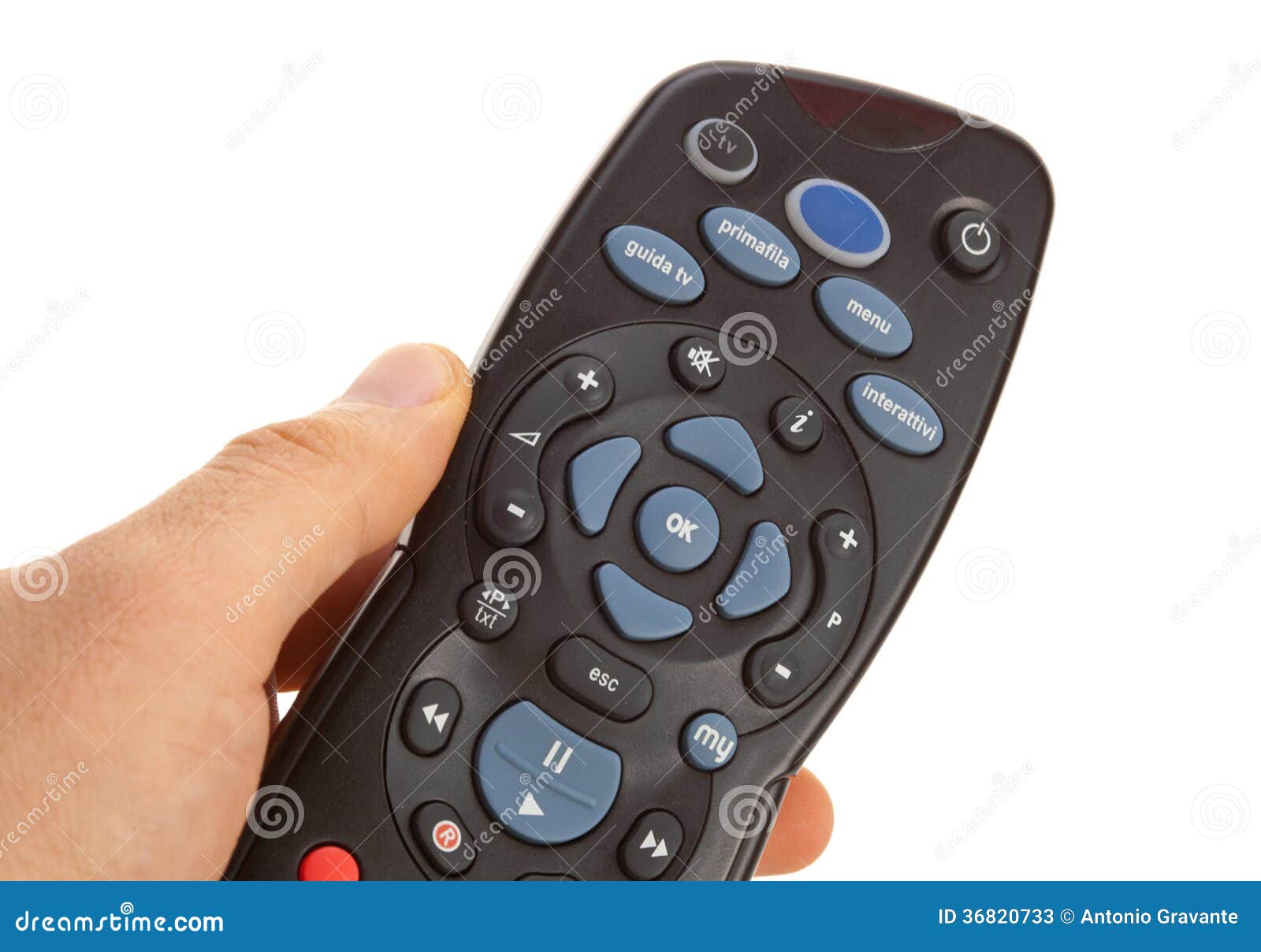 Remote Control for Digital Satellite Television Stock Image Image of