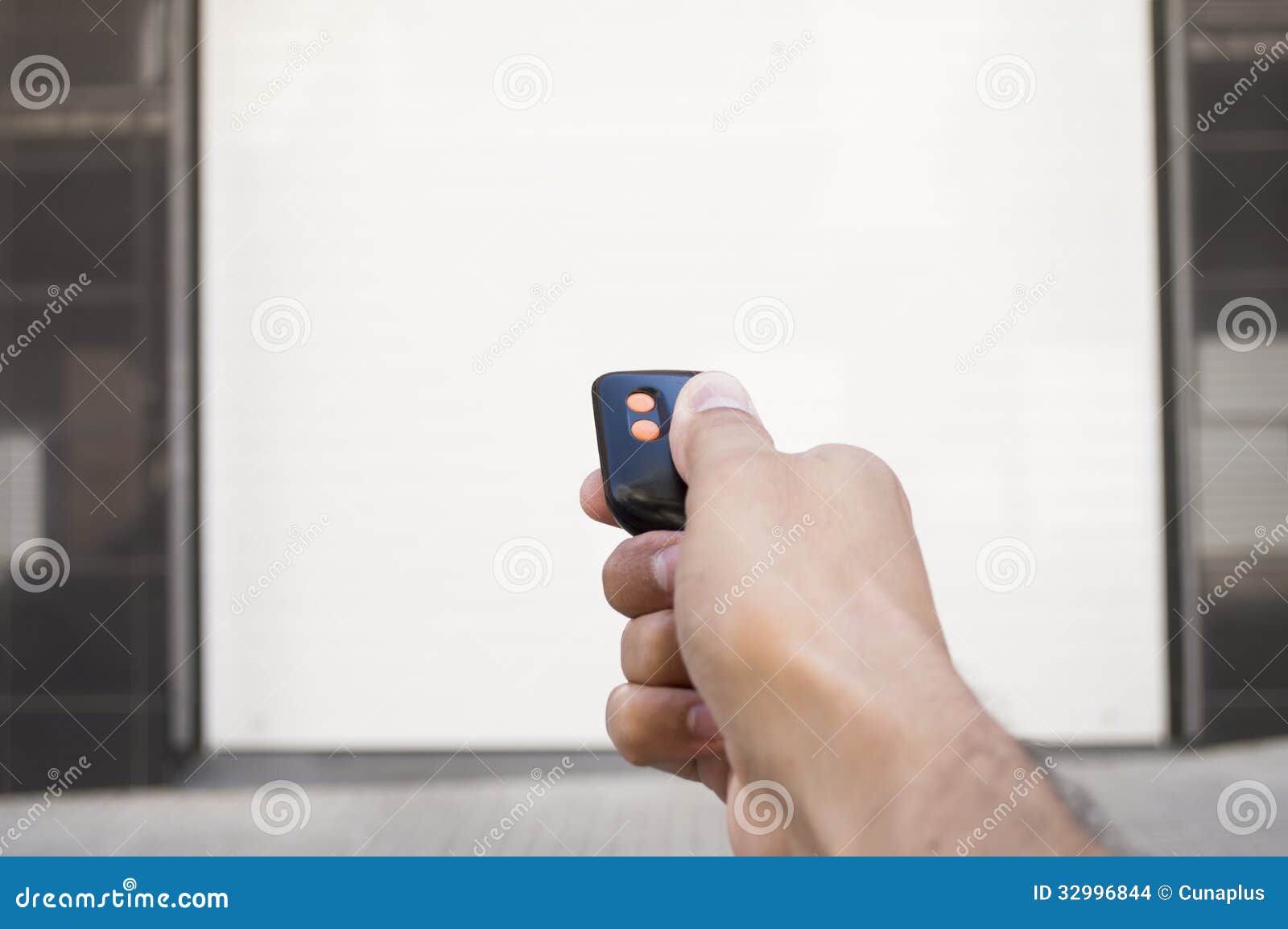 remote control with the door closed