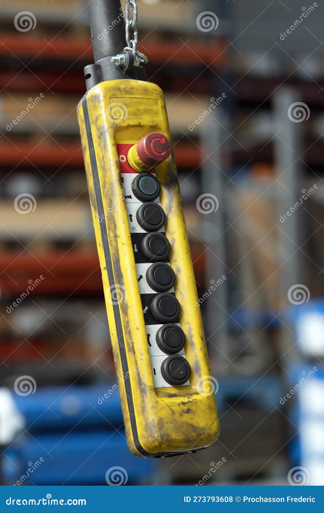 Remote Control Driving in an Industrial Warehouse Stock Photo Image