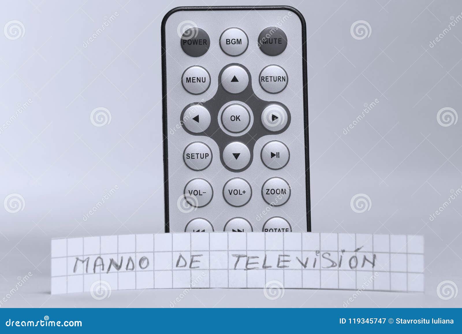 remote control in english and mando de televisiÃÂ³n the spanish word