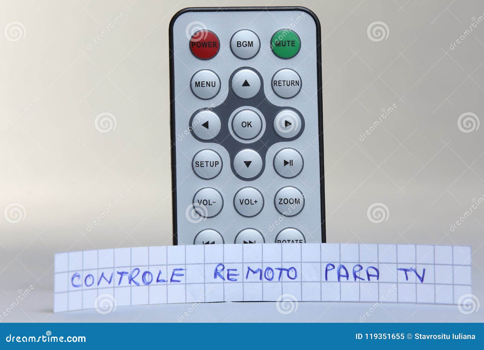 remote control in english and controle remoto para tv in portuguese language