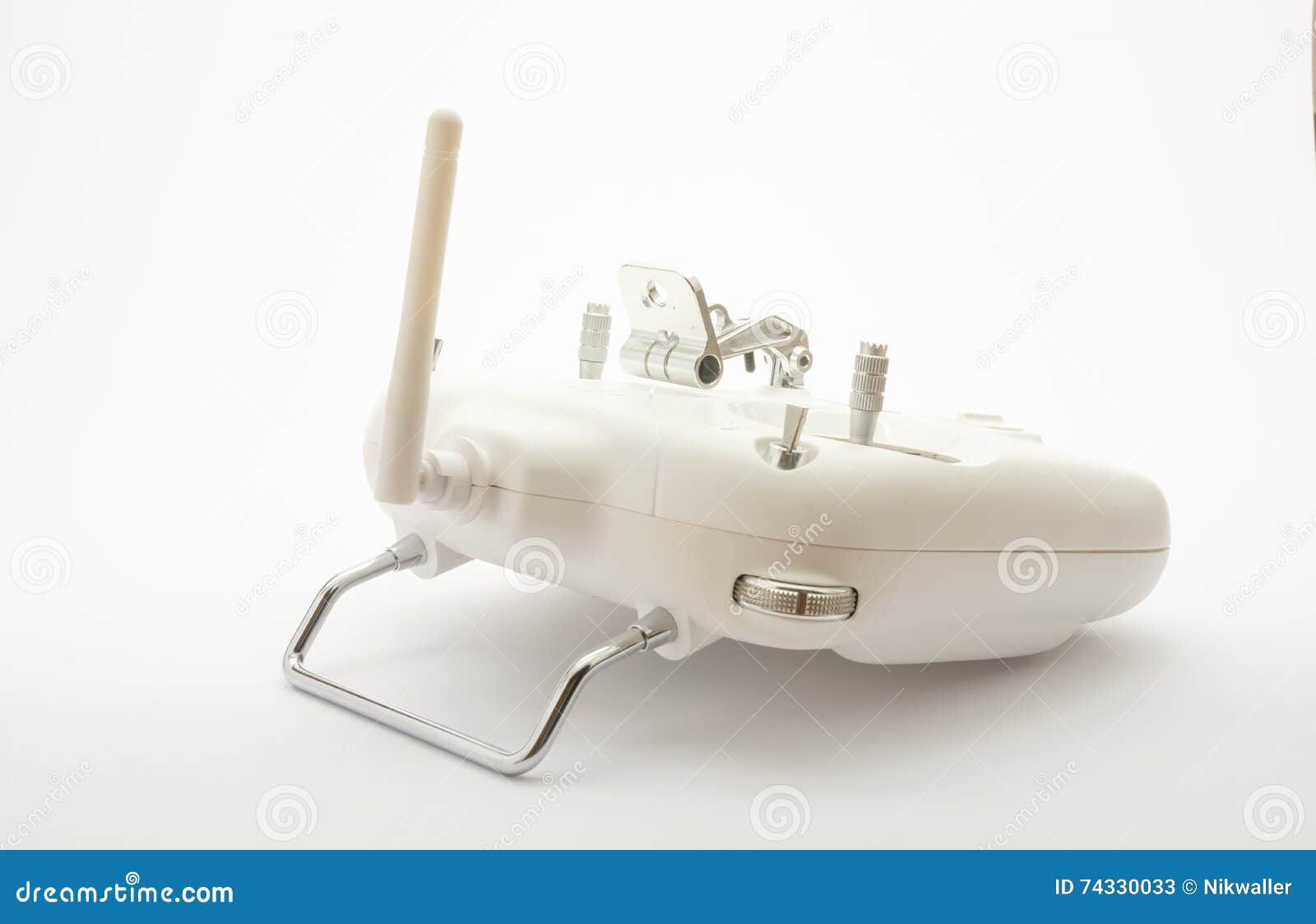 remote control fro quadrocopters and drones.  on white background. close up.