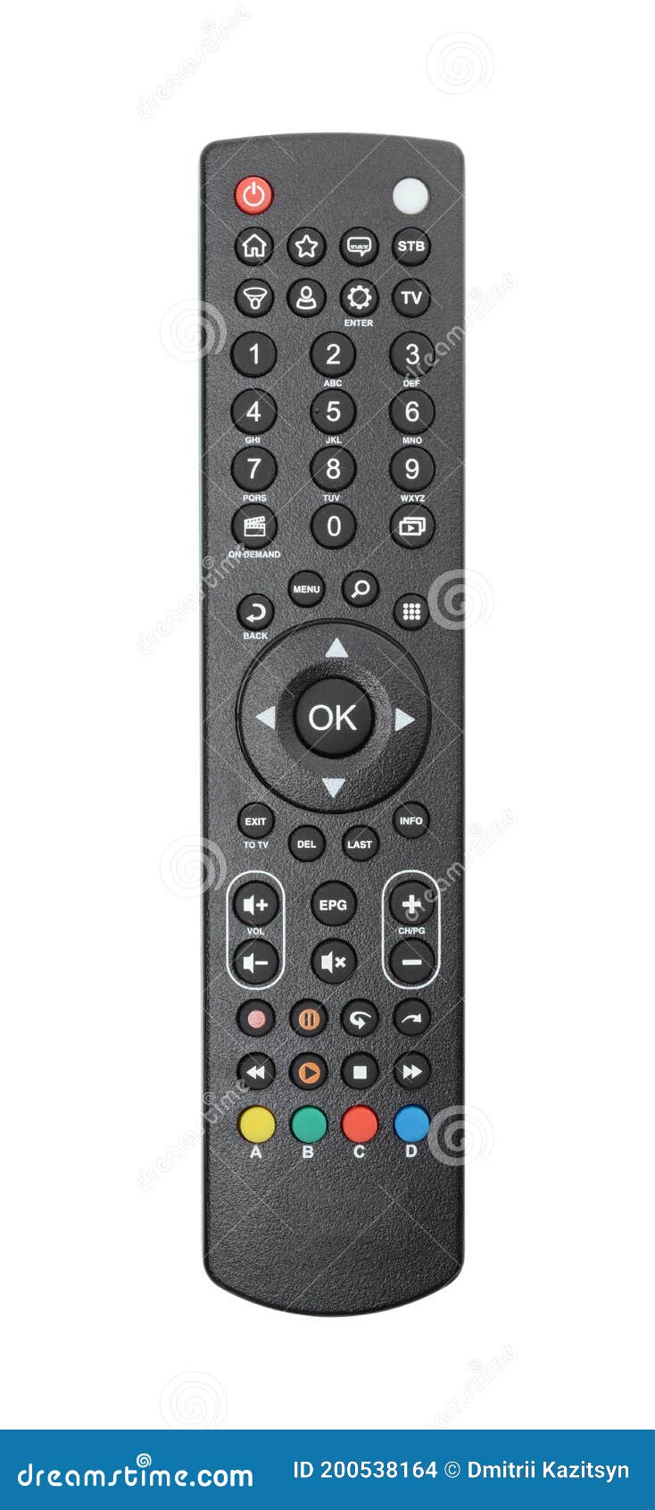 remote control  on white