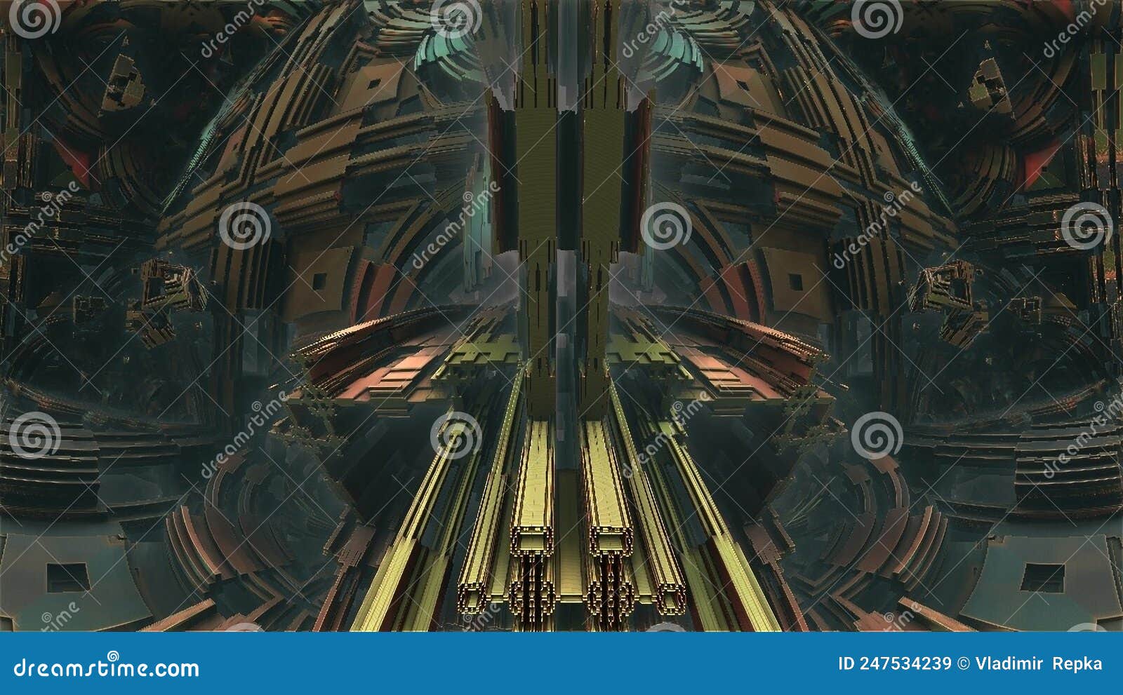 remote control point- 3d rendered color virtual generative scene