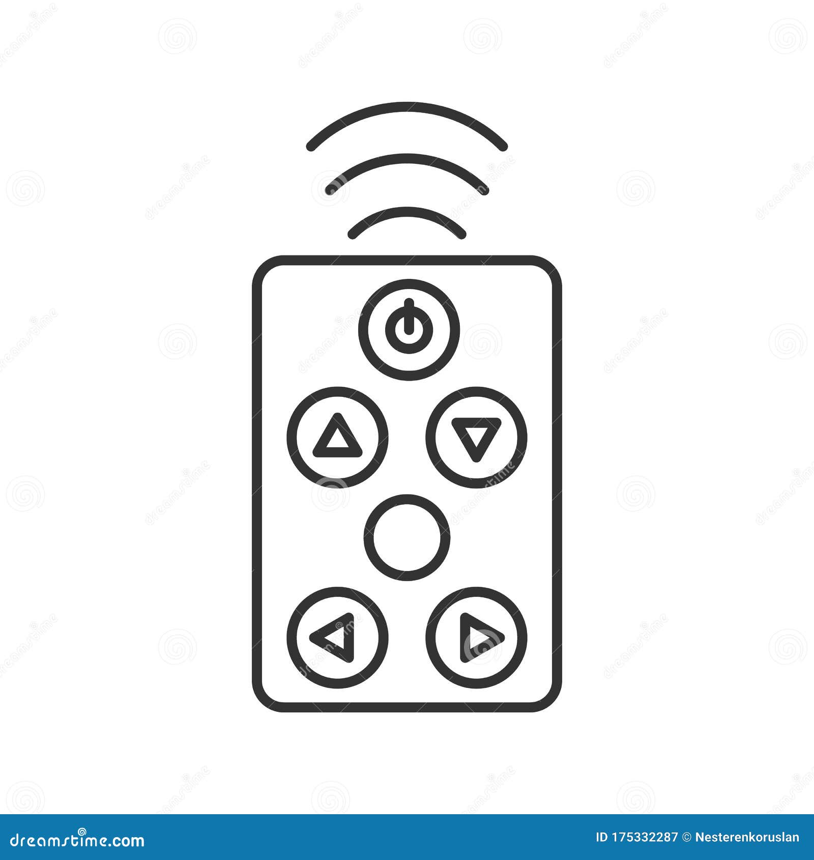 Remote Controller Linear Icon Stock Vector Illustration of equipment