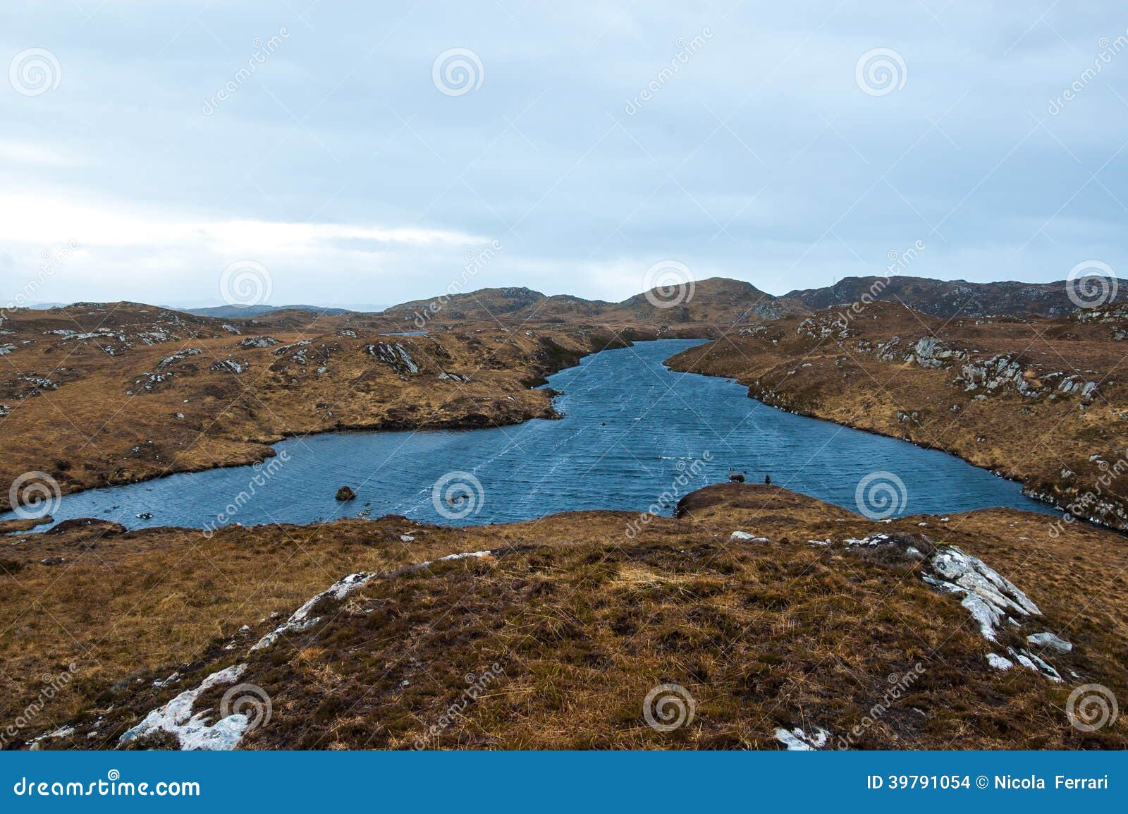 Remote Loch in the Scottish Highlands. Assynt, Sutherland Stock Photo ...