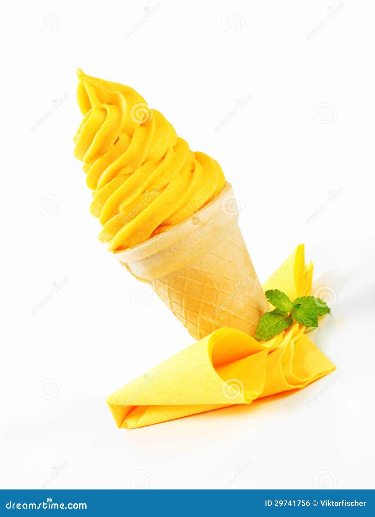 De Crème Glacée Mou De Service Photo stock Image du glace