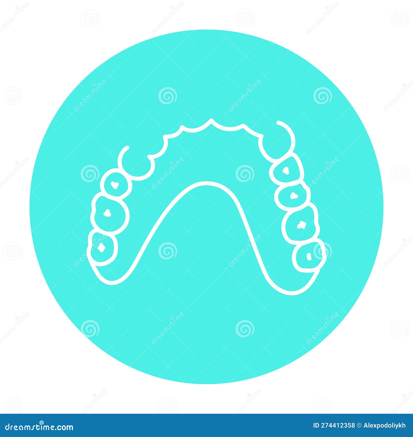 Removable Partial Denture Line Icon. Dental Prosthetic 向量例证 插画 包括有 搪瓷