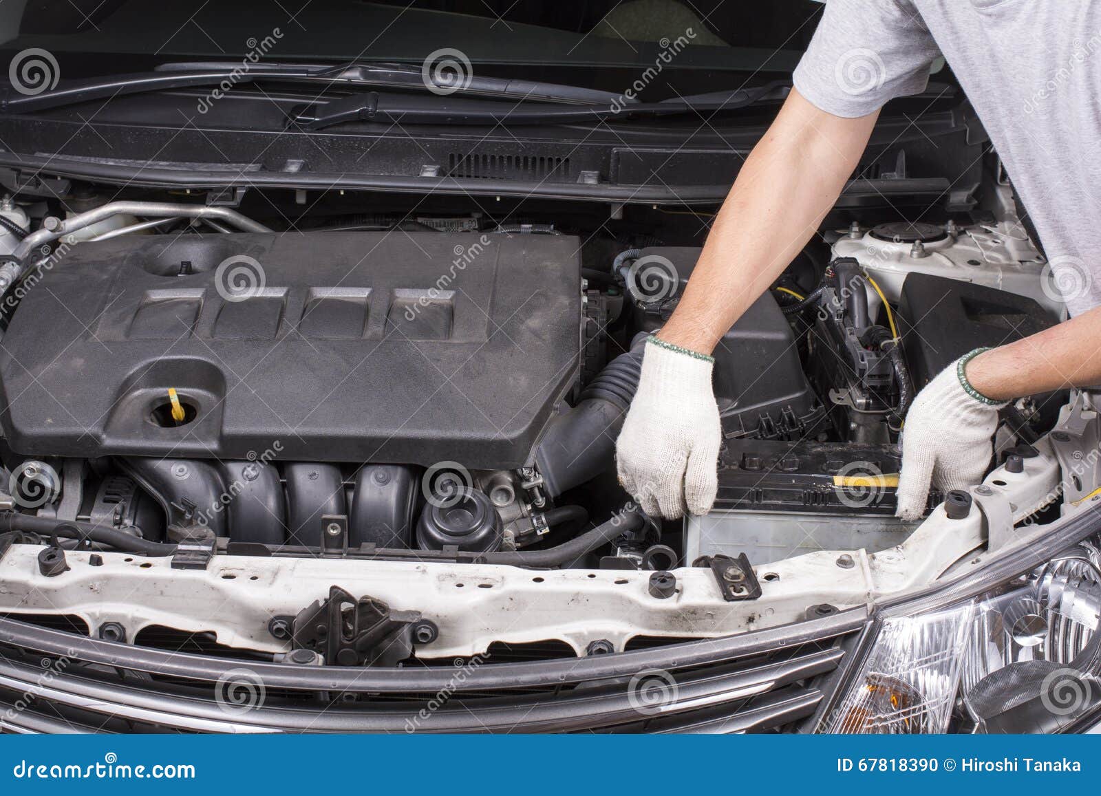 Removing the car battery stock photo. Image of repair 67818390