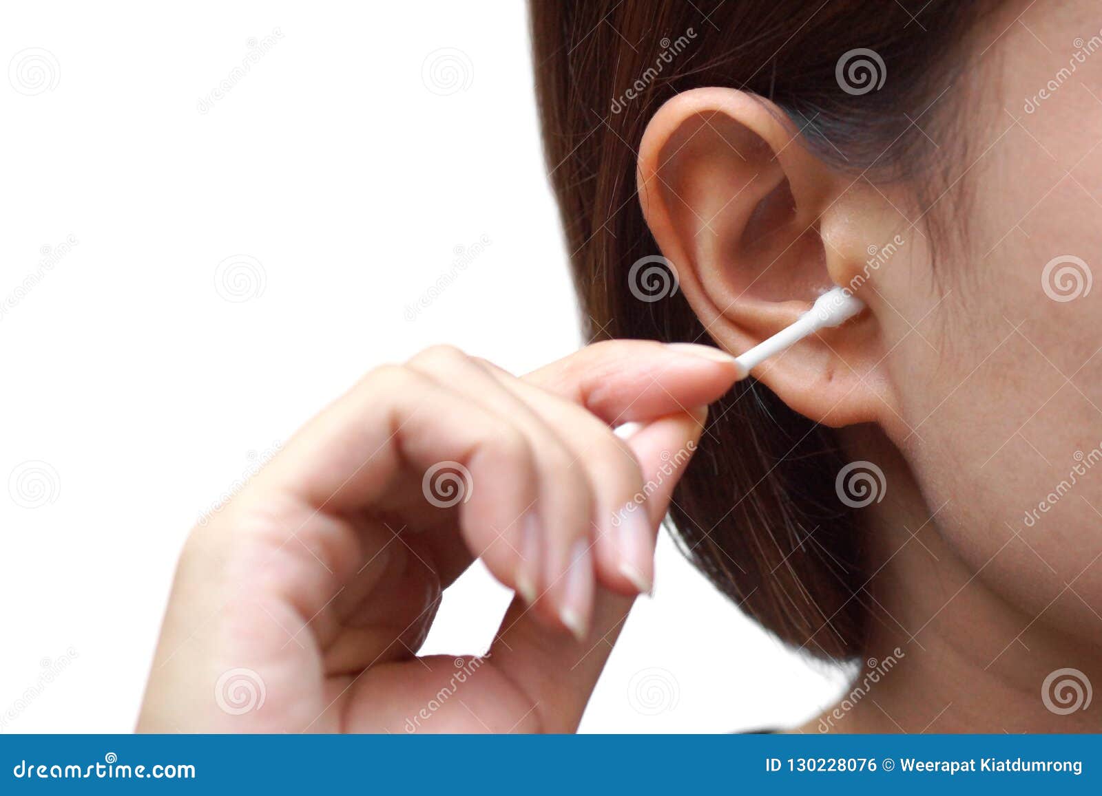 removing ear wax using a cotton bud
