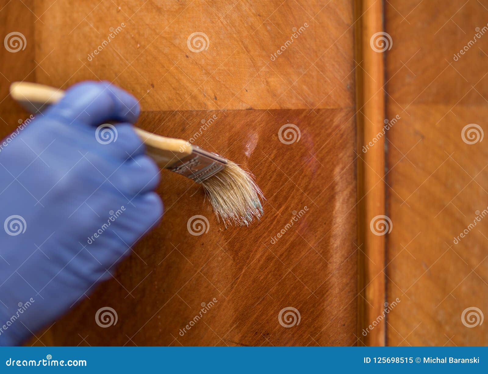 Removing Wax From Old Furniture Stock Image Image Of Tools