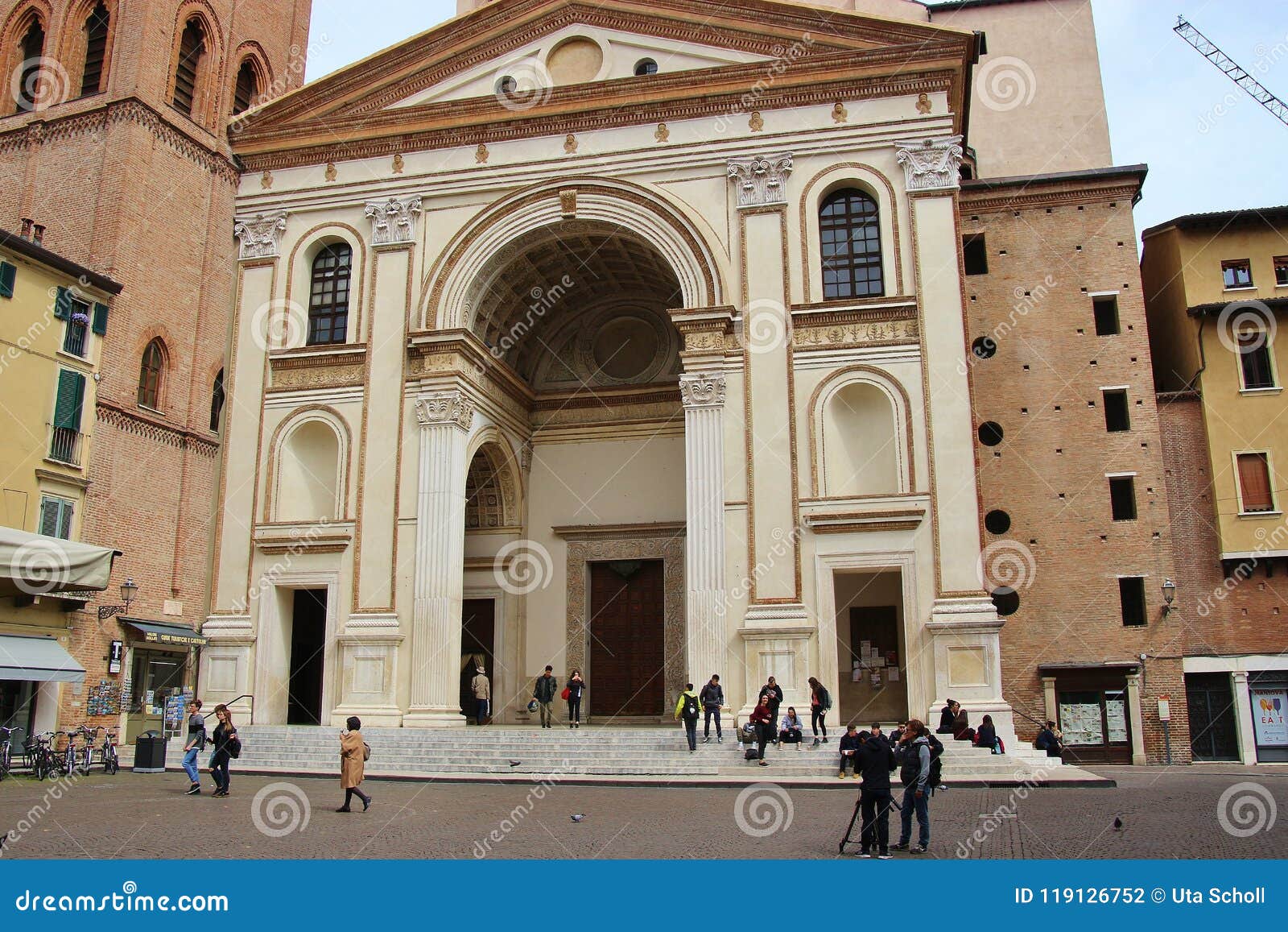 The Renaissance Basilica of Sant`Andrea, Mantua, Italy. Editorial ...