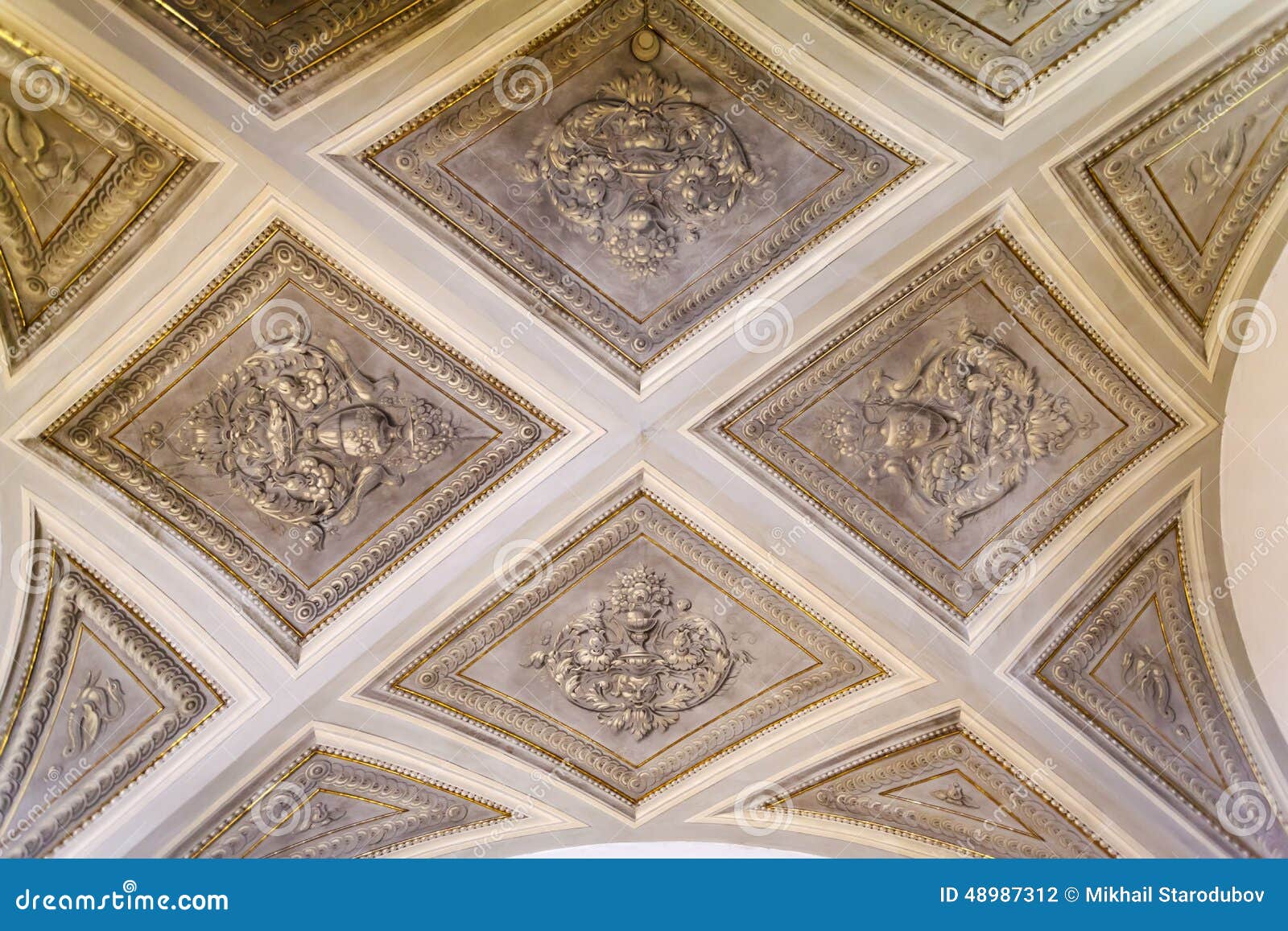 Renaissance Ceiling in an Old House Stock Photo Image of italy
