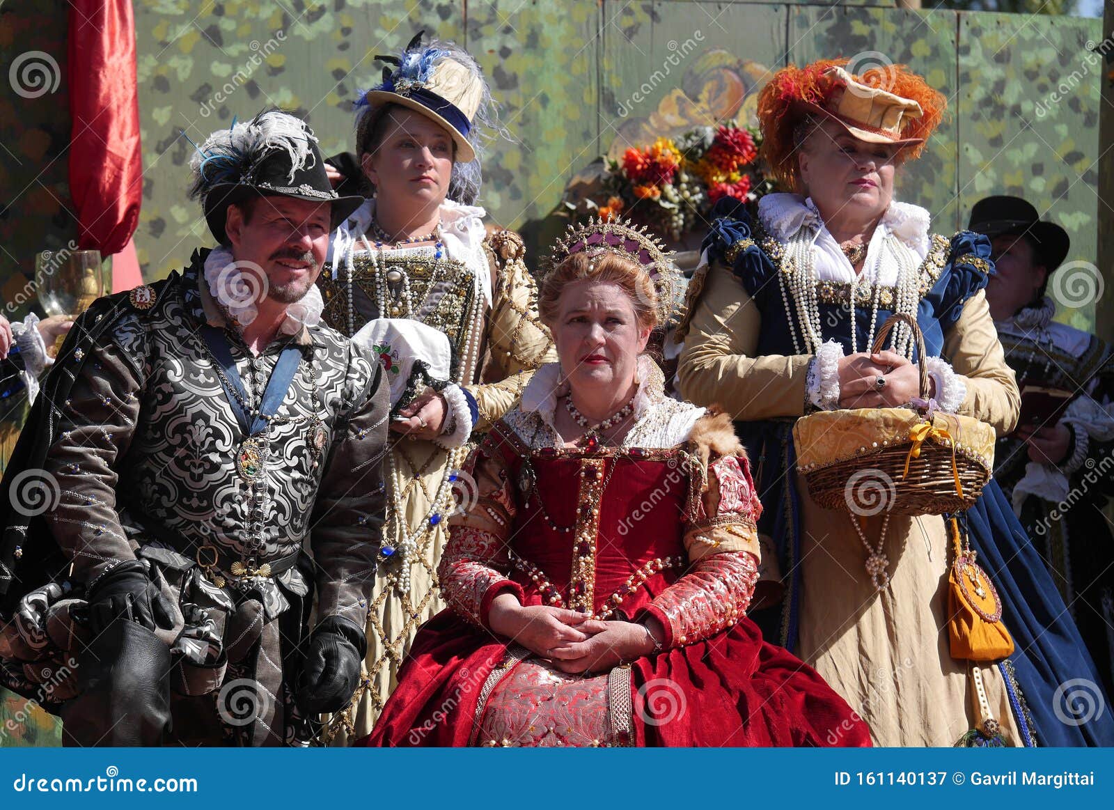 Renaissance Fair, the Queen and Her Entourage Editorial Photography ...