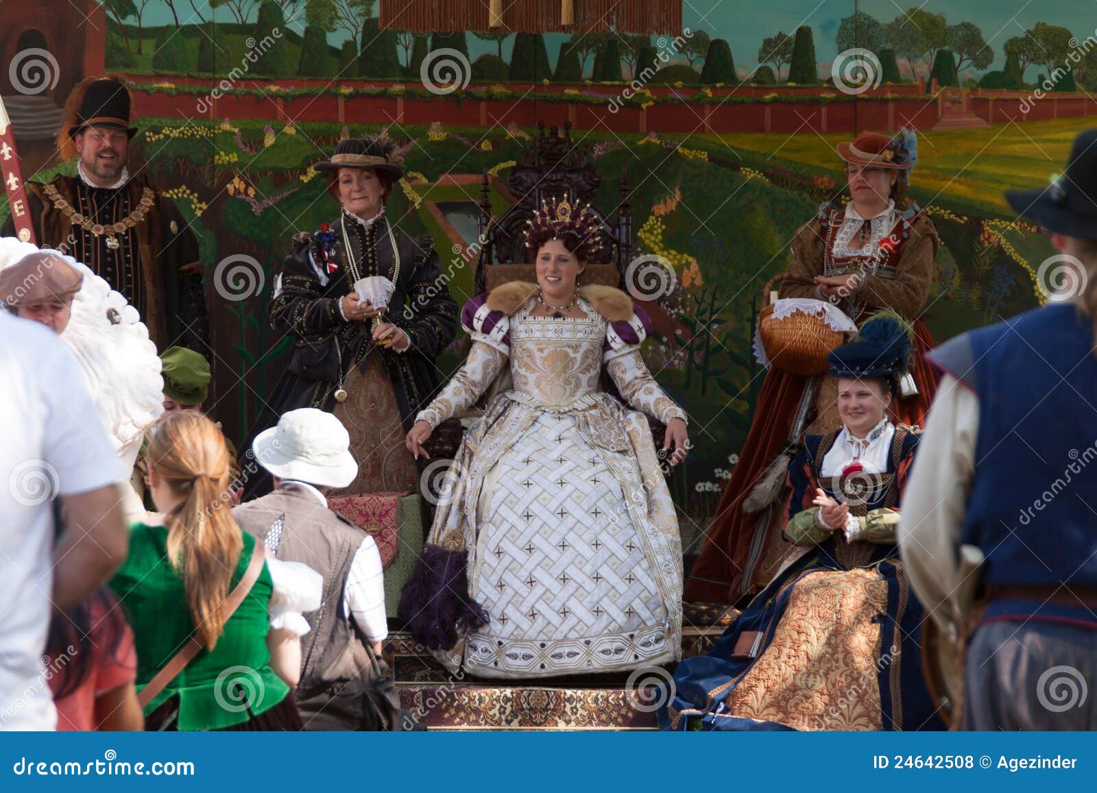 Renaissance Fair Queen S Court Editorial Stock Photo - Image of costume ...