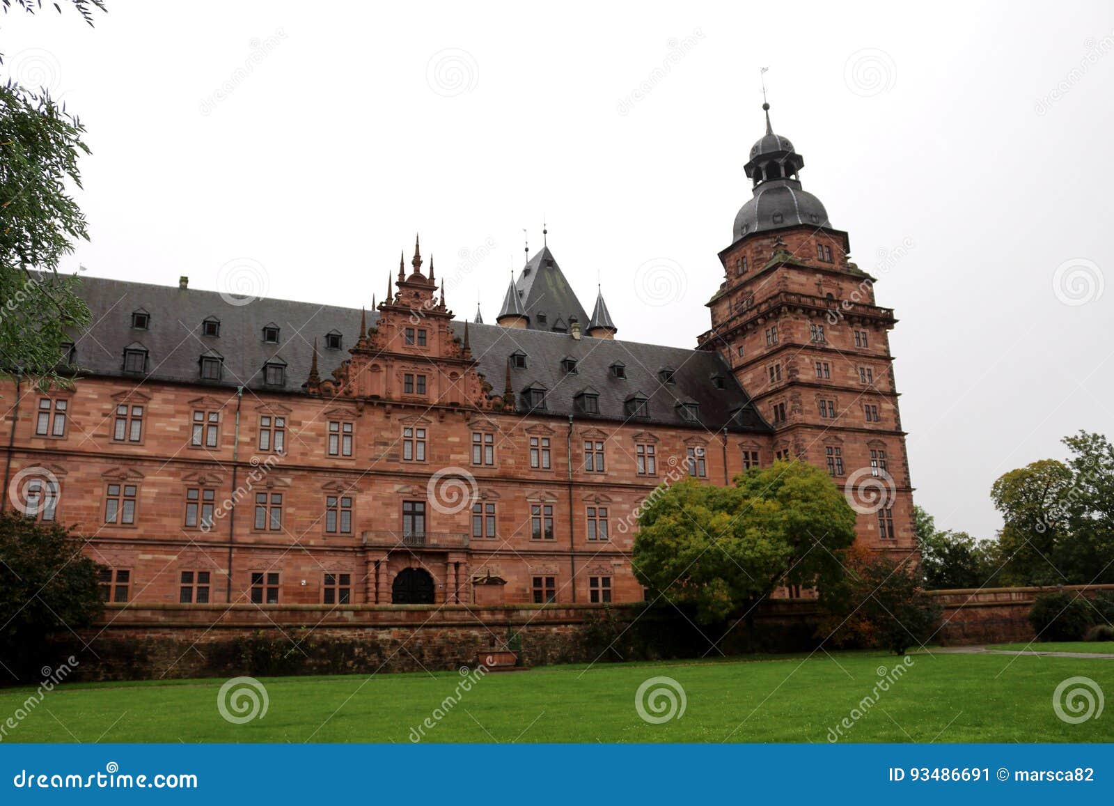 Renaissance Palace in Aschaffenburg on Main, Germany Editorial Photo