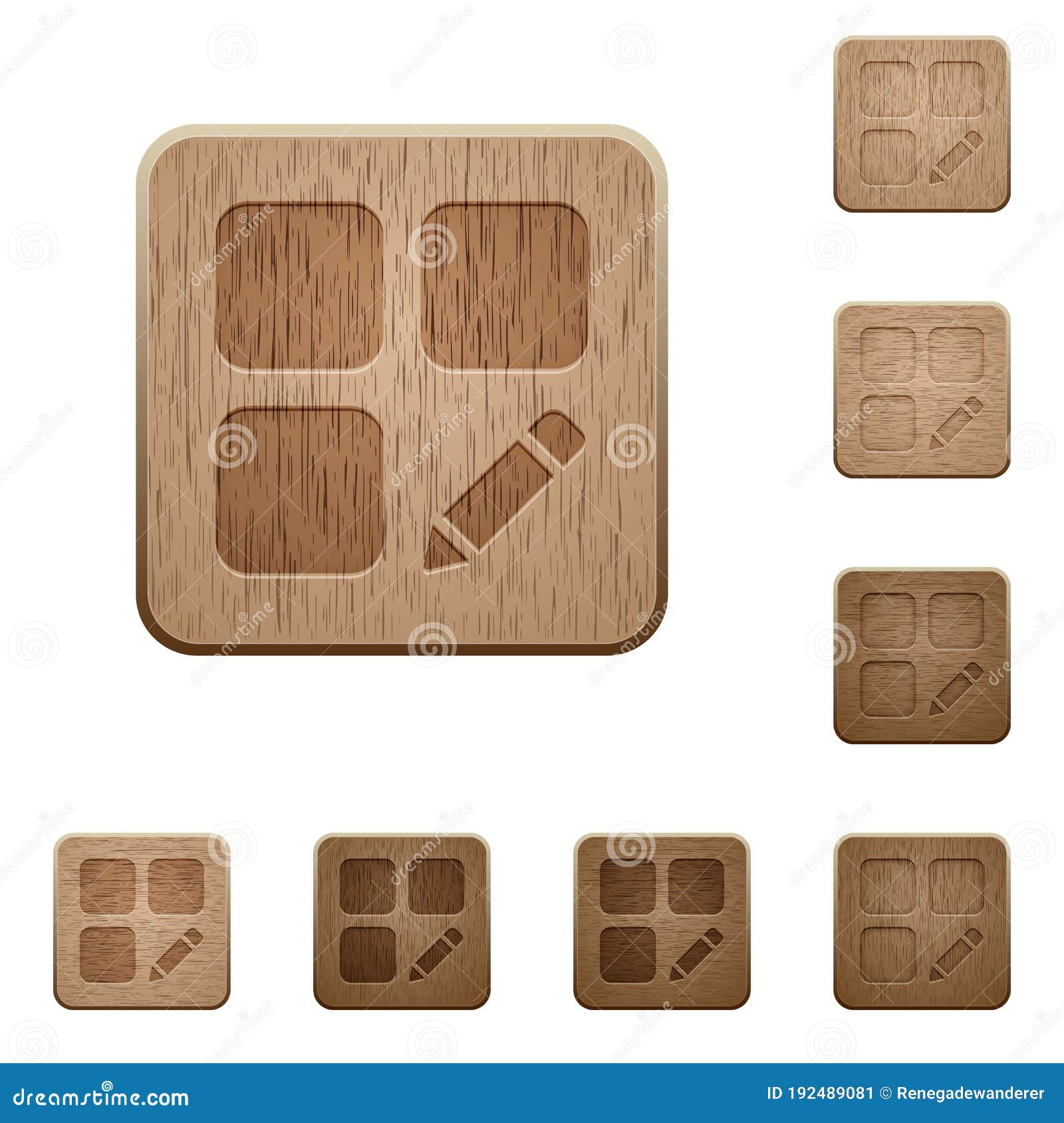 rename component wooden buttons