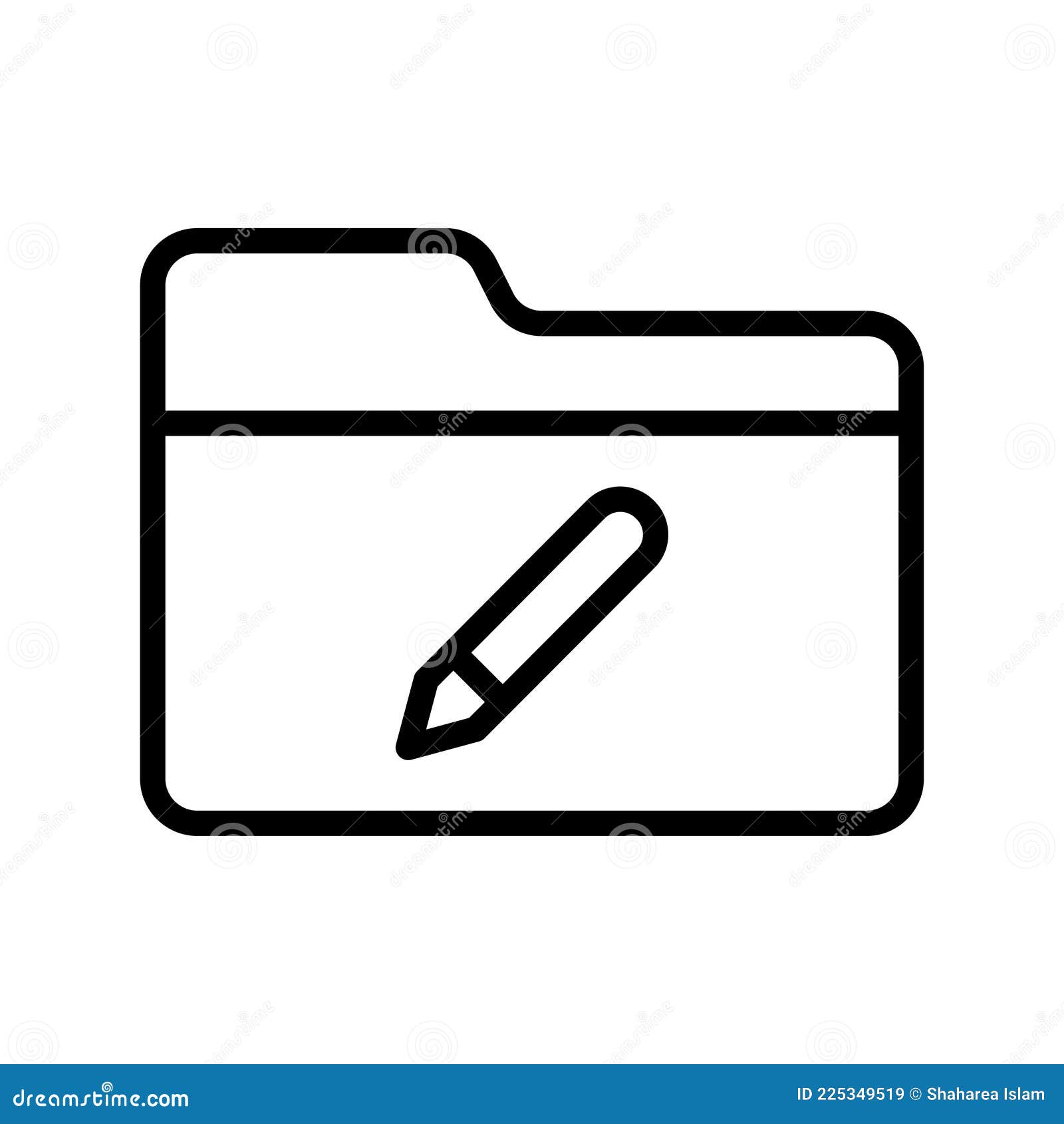 Rename folder icon stock vector. Illustration of edit - 225349519