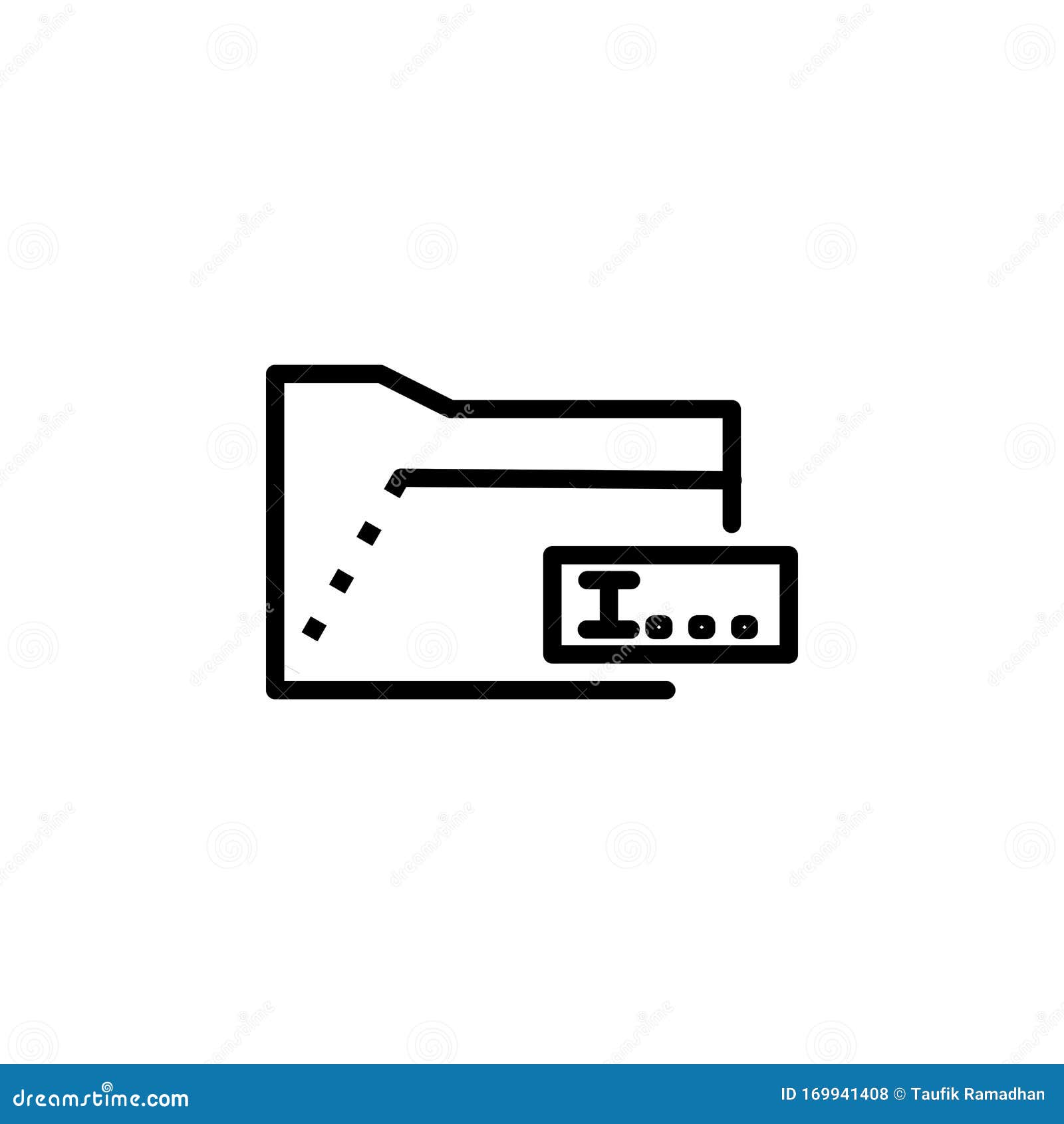 Rename Folder Icon Design Line Style. Perfect for Application, Web