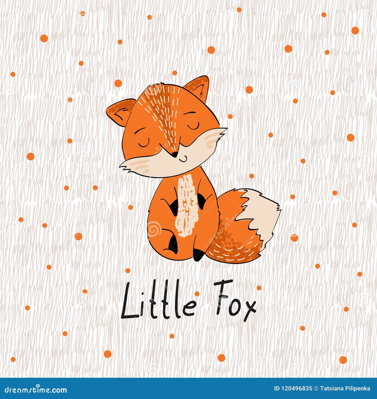 Renard Mignon De Dessin Anime Illustration De Vecteur Illustration Du Enfant Pelucheux