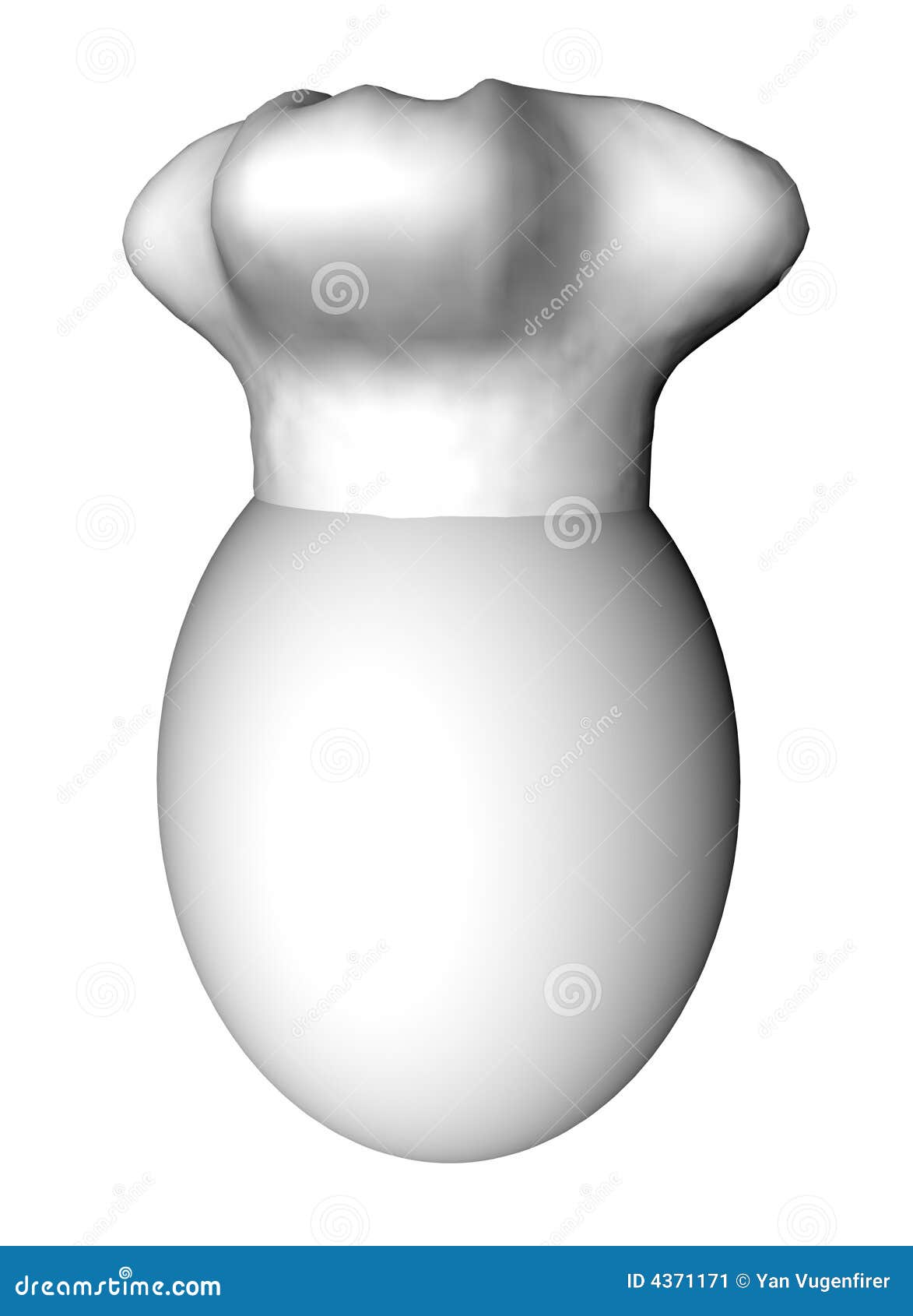 Render of an Egg with White Chef Hat Stock Illustration Illustration