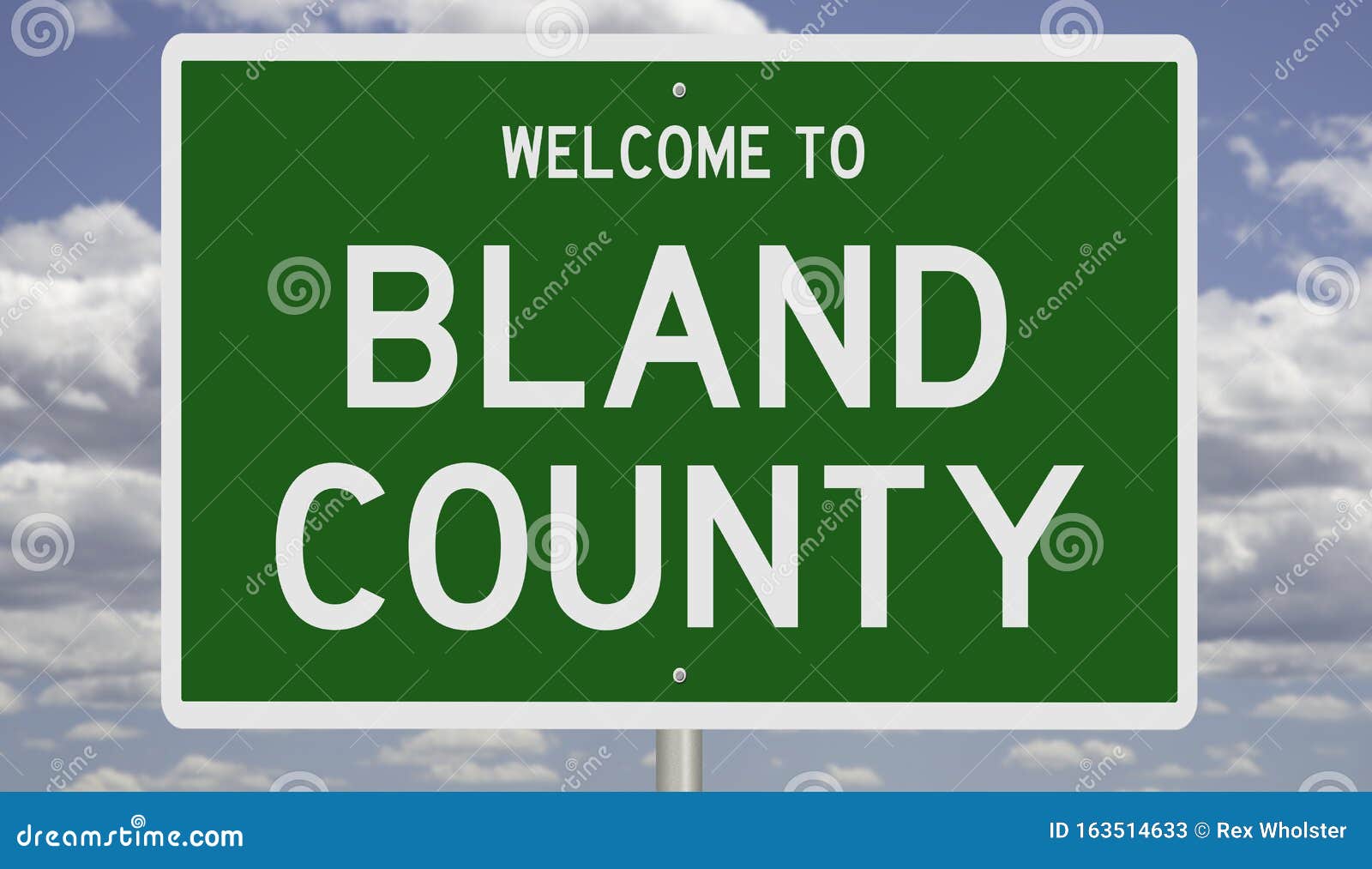 Highway Sign for Bland County Stock Illustration Illustration of