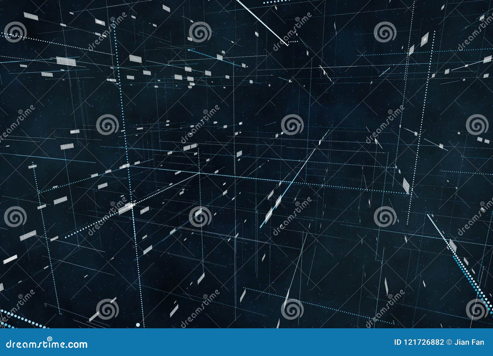 Internet And Data Science Fiction Background Stock Illustration - 